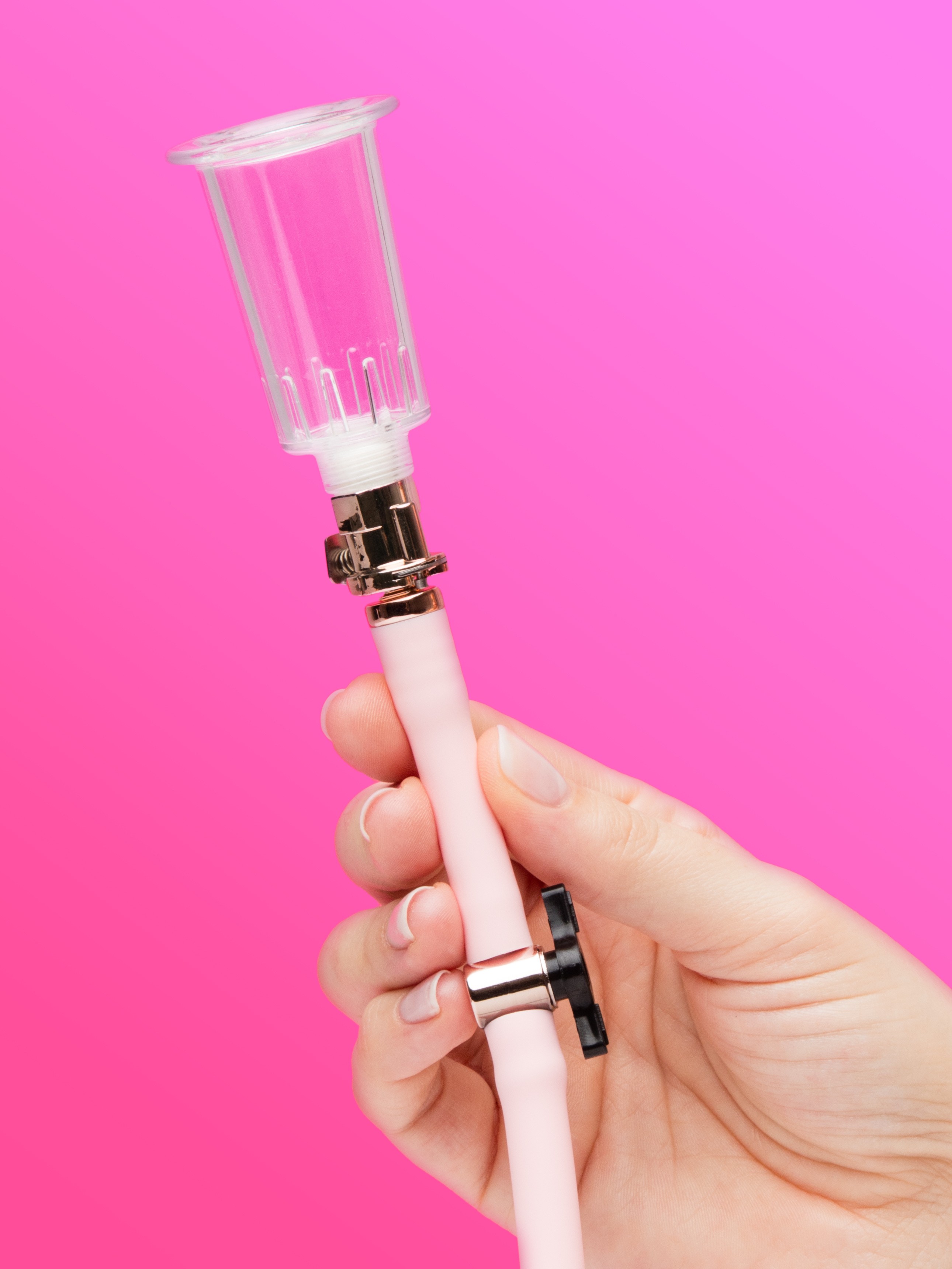 Pumped Clitoral and Nipple Pump Set, Pink, hi-res