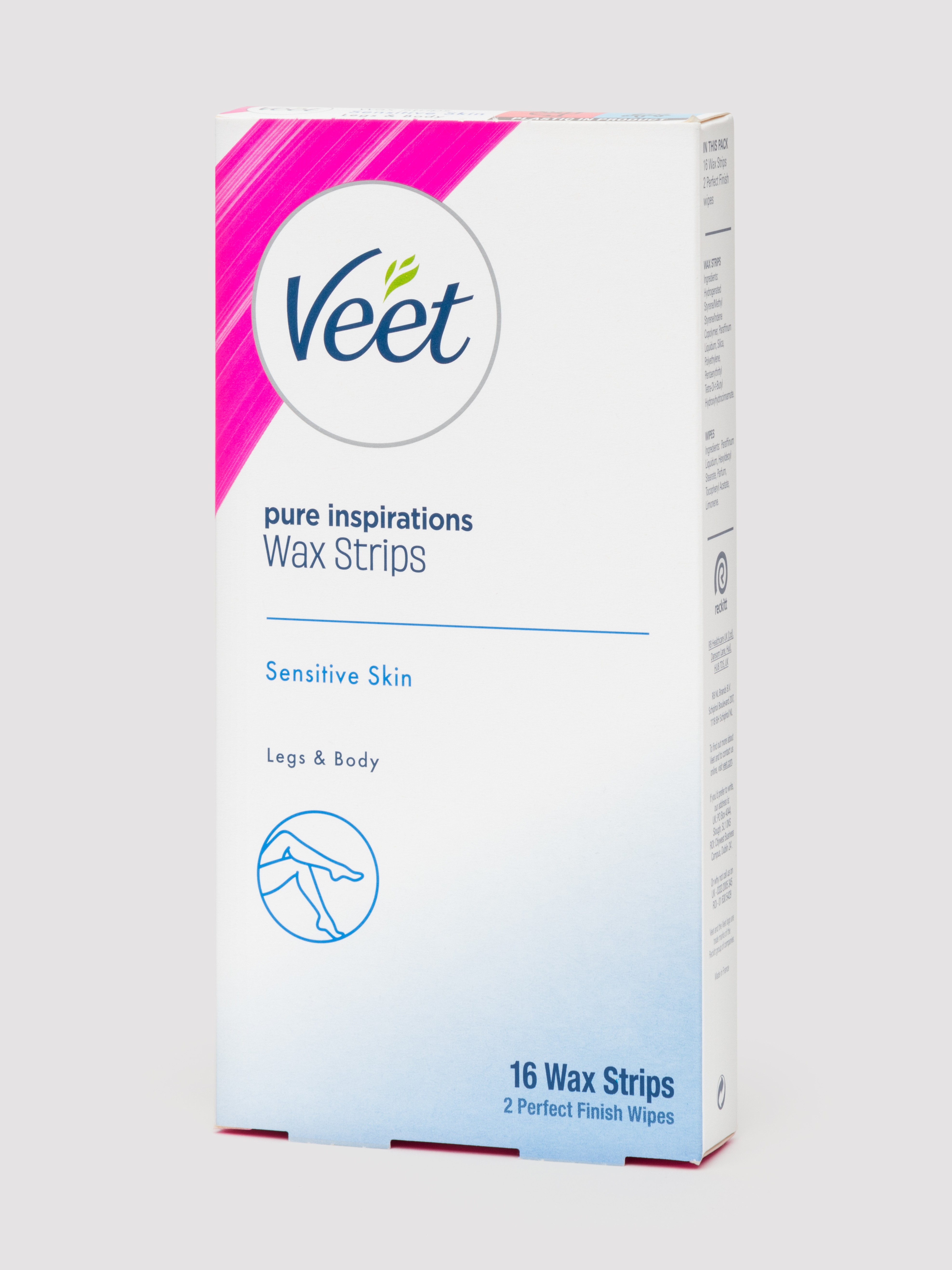 Veet Pure Inspirations Wax Strips For Sensitive Skin (16 Strips), , hi-res