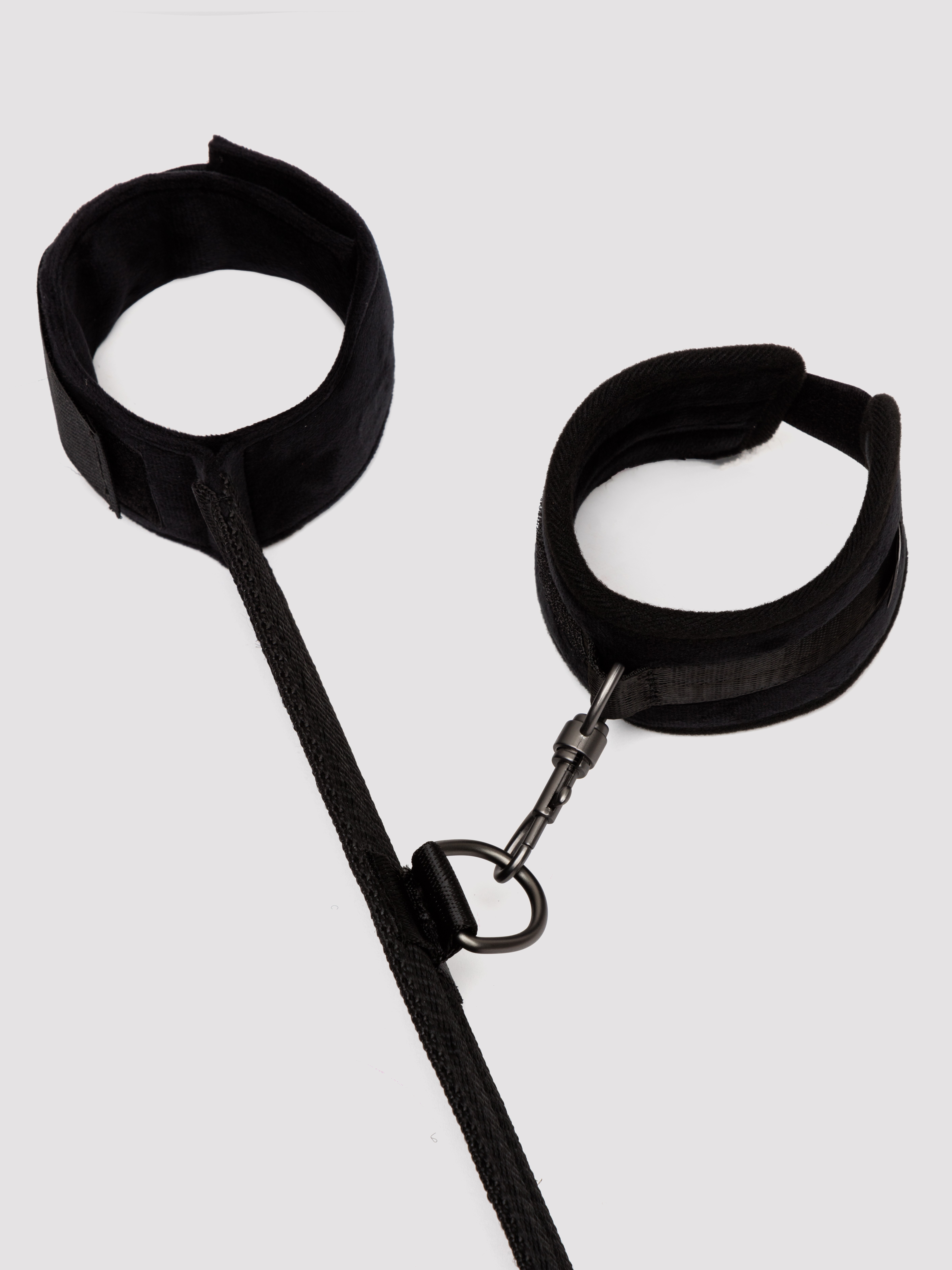 SEI MIO Spread the Love Ankle Spreader Bar with Wrist Cuffs, Black, hi-res