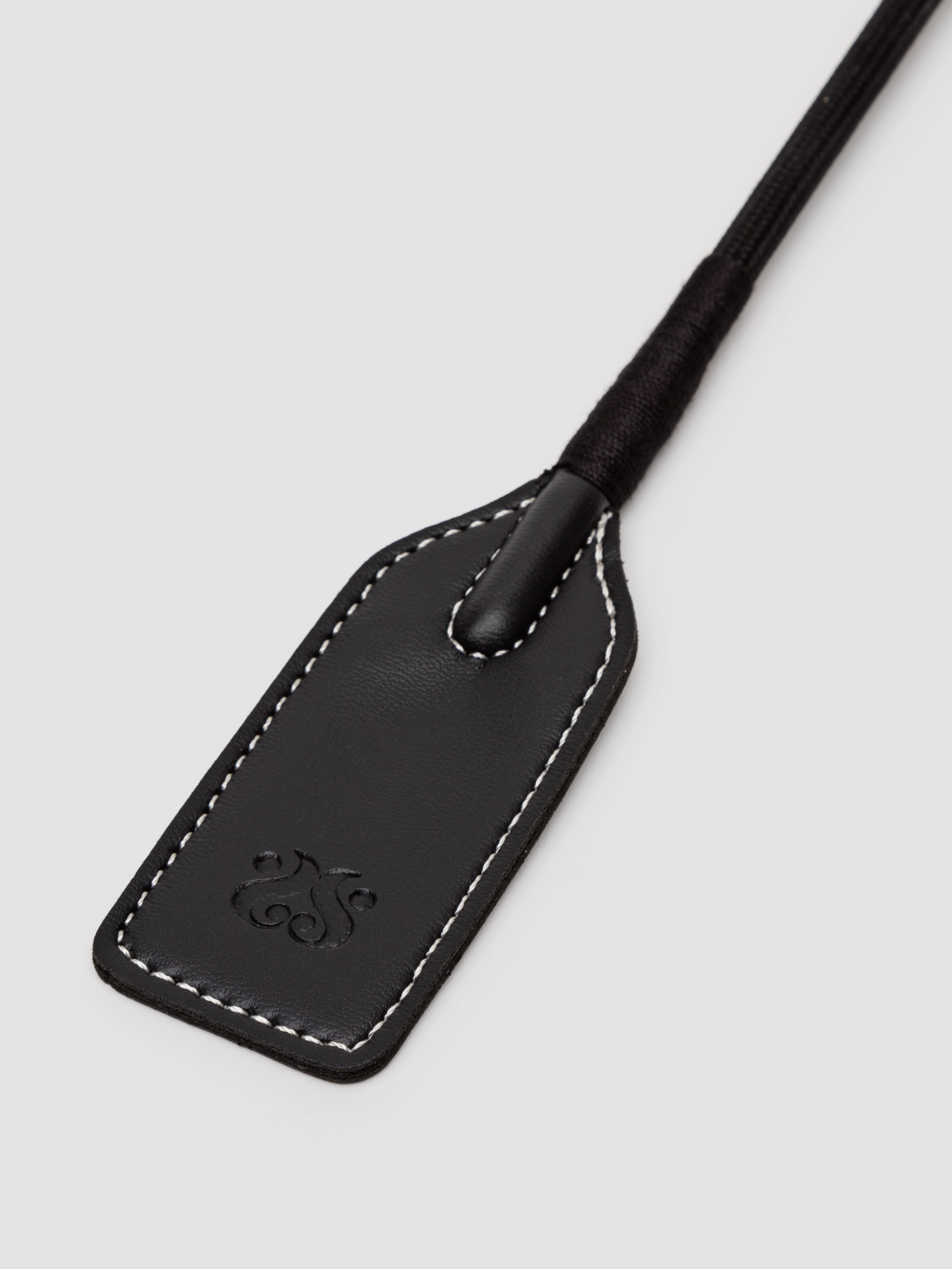 SEI MIO Slap and Tickle Dual Ended Crop and Tickler, Black, hi-res