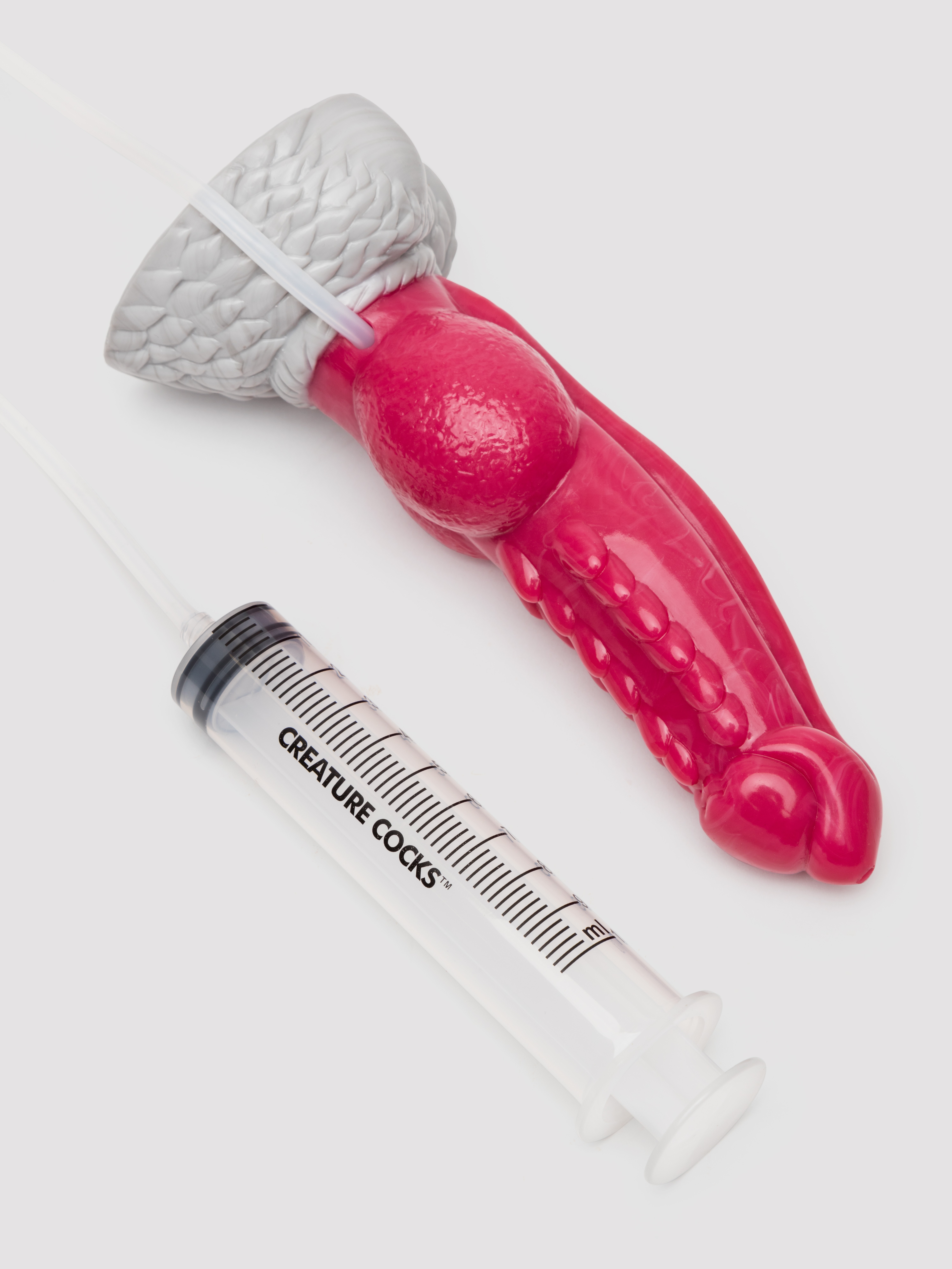 Creature Cocks Resurrector Phoenix Squirting Silicone Dildo, Red, hi-res
