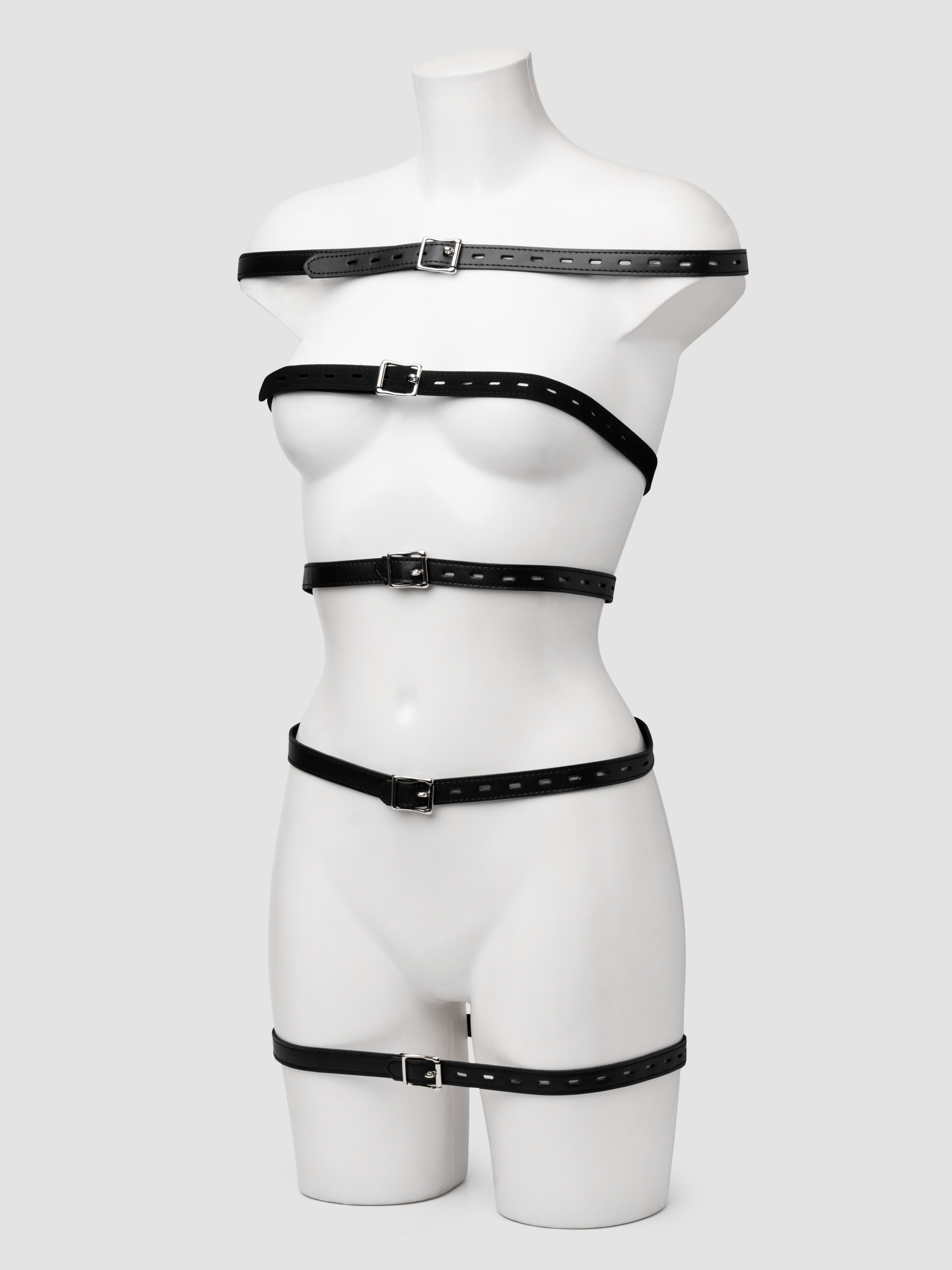 Ouch! Full Body Bondage Belts, Black, hi-res