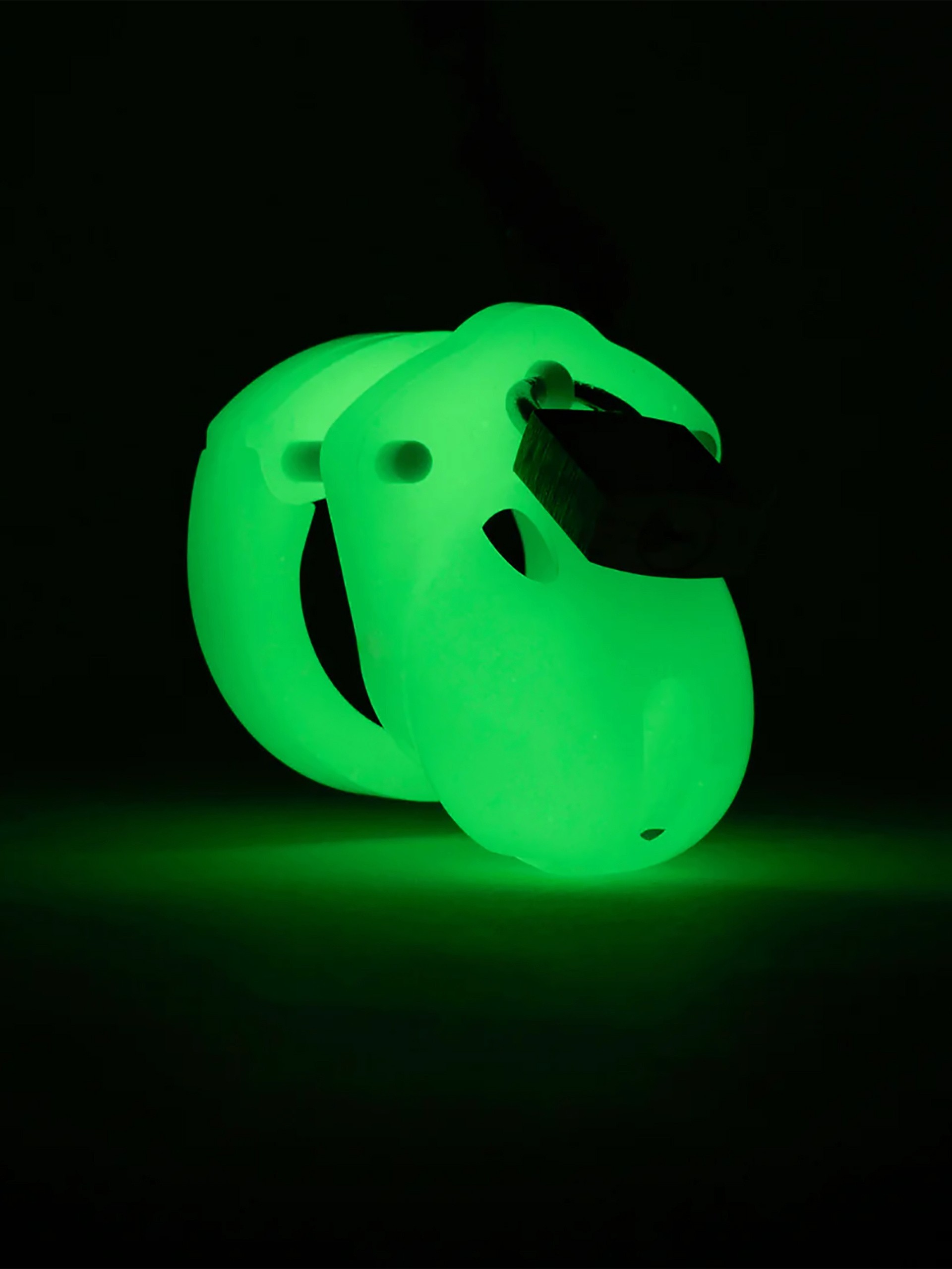 CB-X Mini Me Glow-In-The-Dark Chastity Cage Kit, Green, hi-res