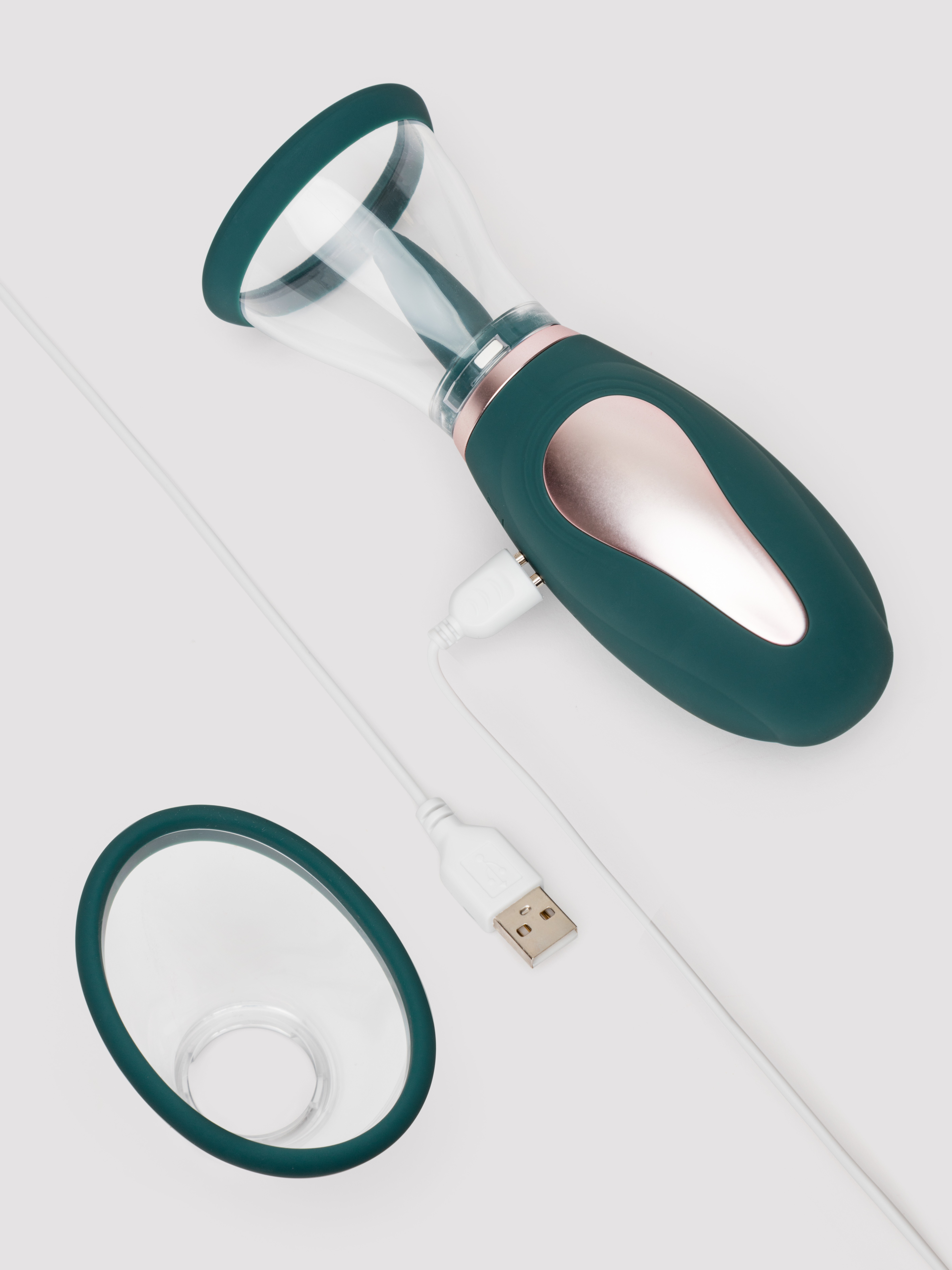 Pumped Enhance Rechargeable Vulva and Breast Pump Kit, Green, hi-res