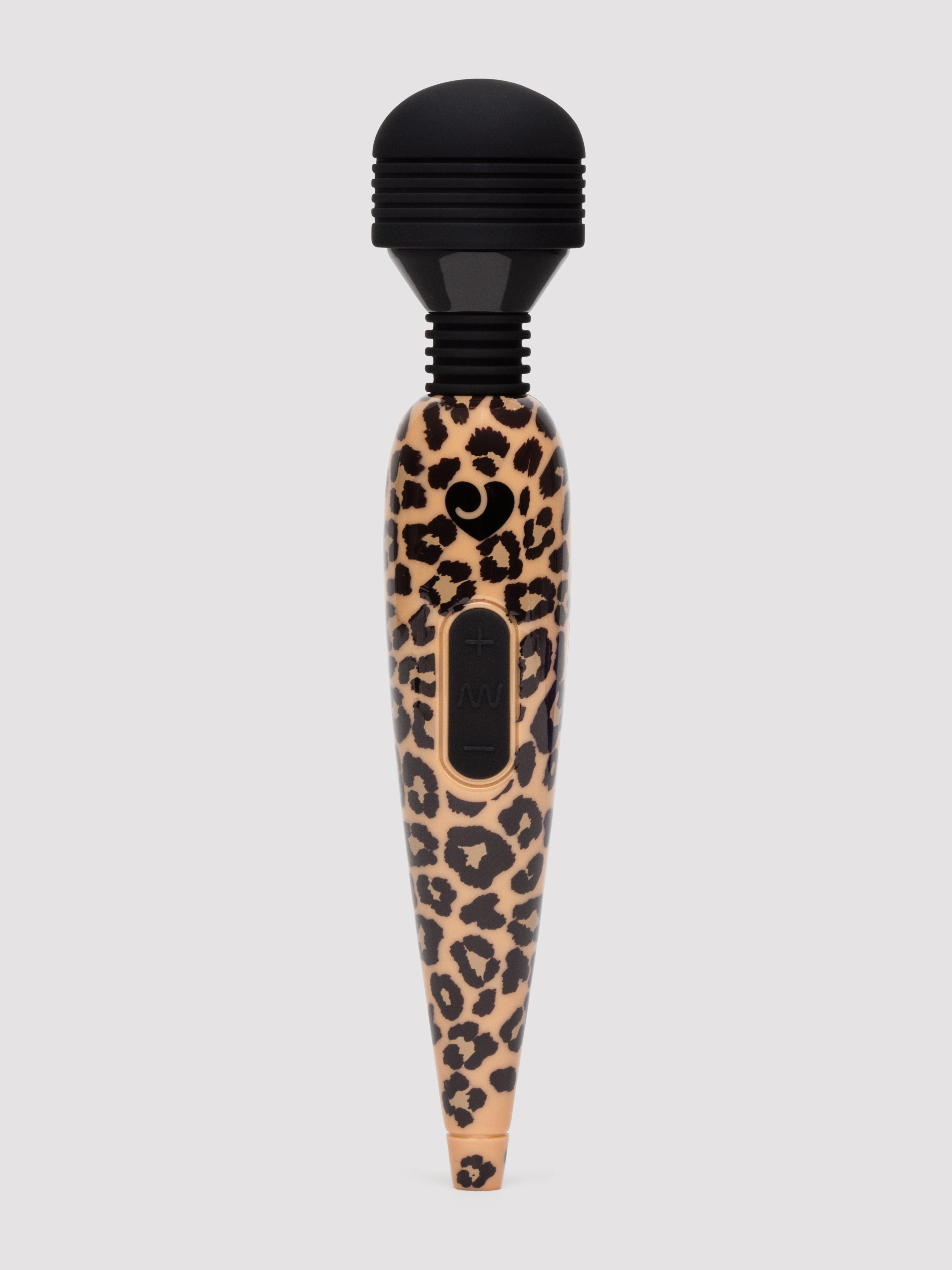 Lovehoney Deluxe Rechargeable Mini Leopard Massage Wand Vibrator, Brown, hi-res