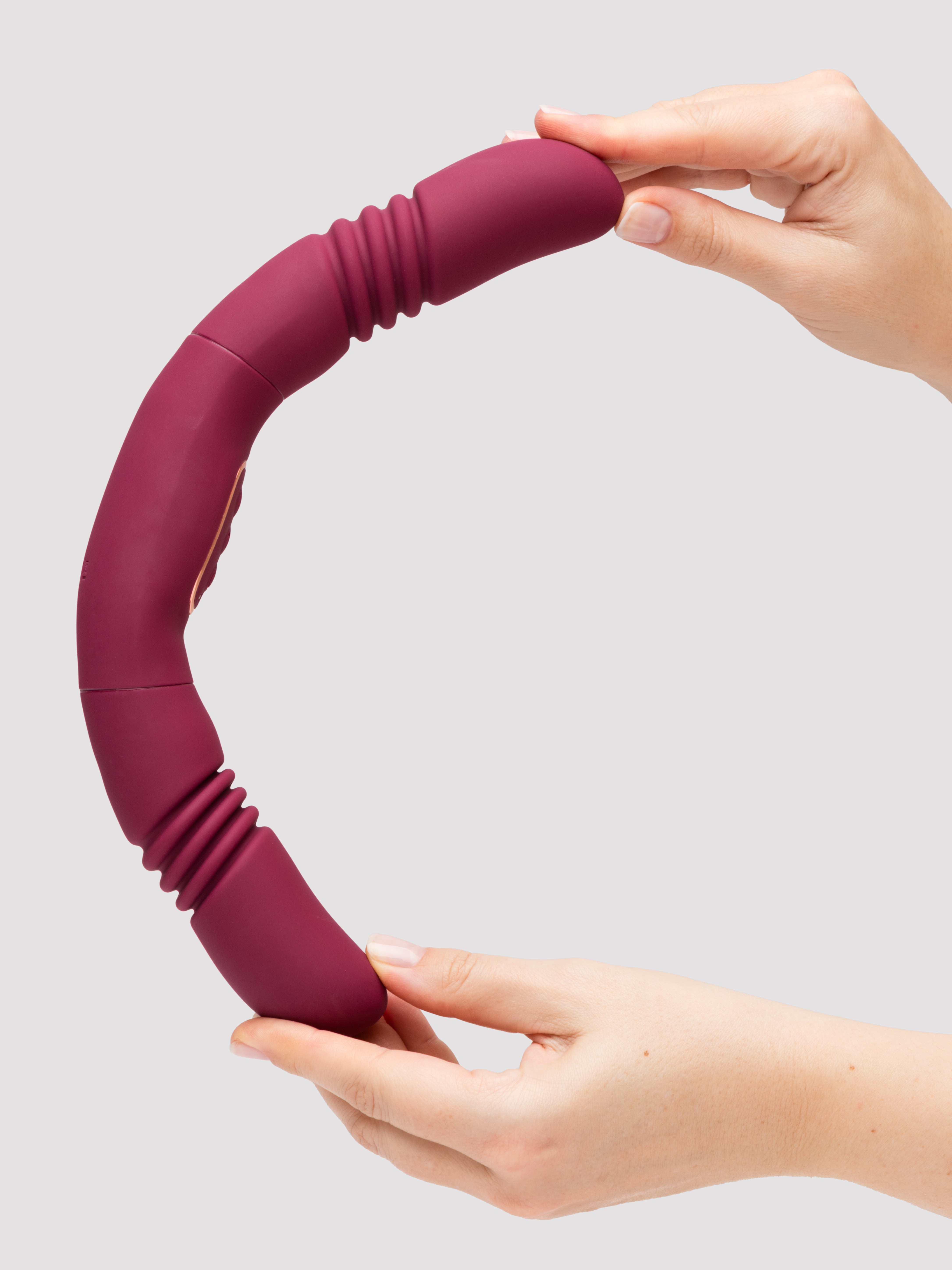 Loveline Rechargeable Double-Sided Thrusting Vibrator, Red, hi-res