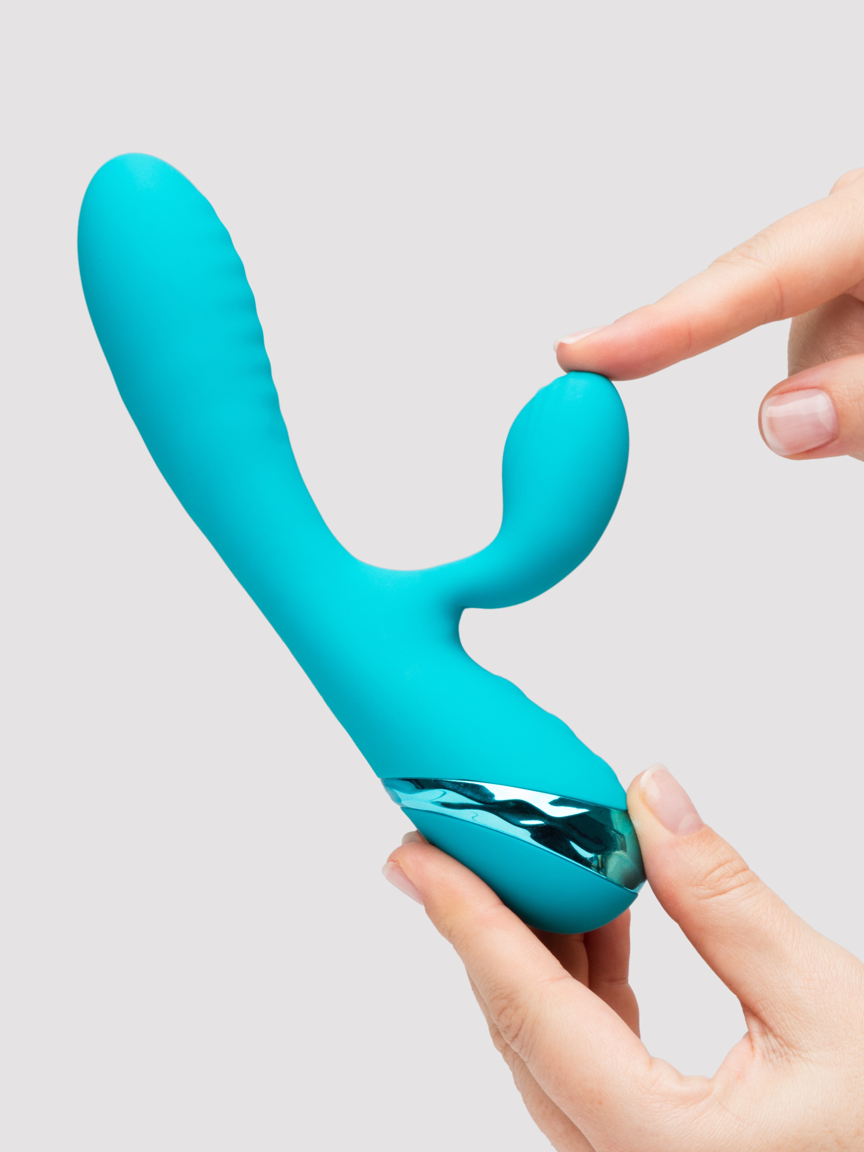 Loveline Inflatable Rabbit Vibrator, Blue, hi-res