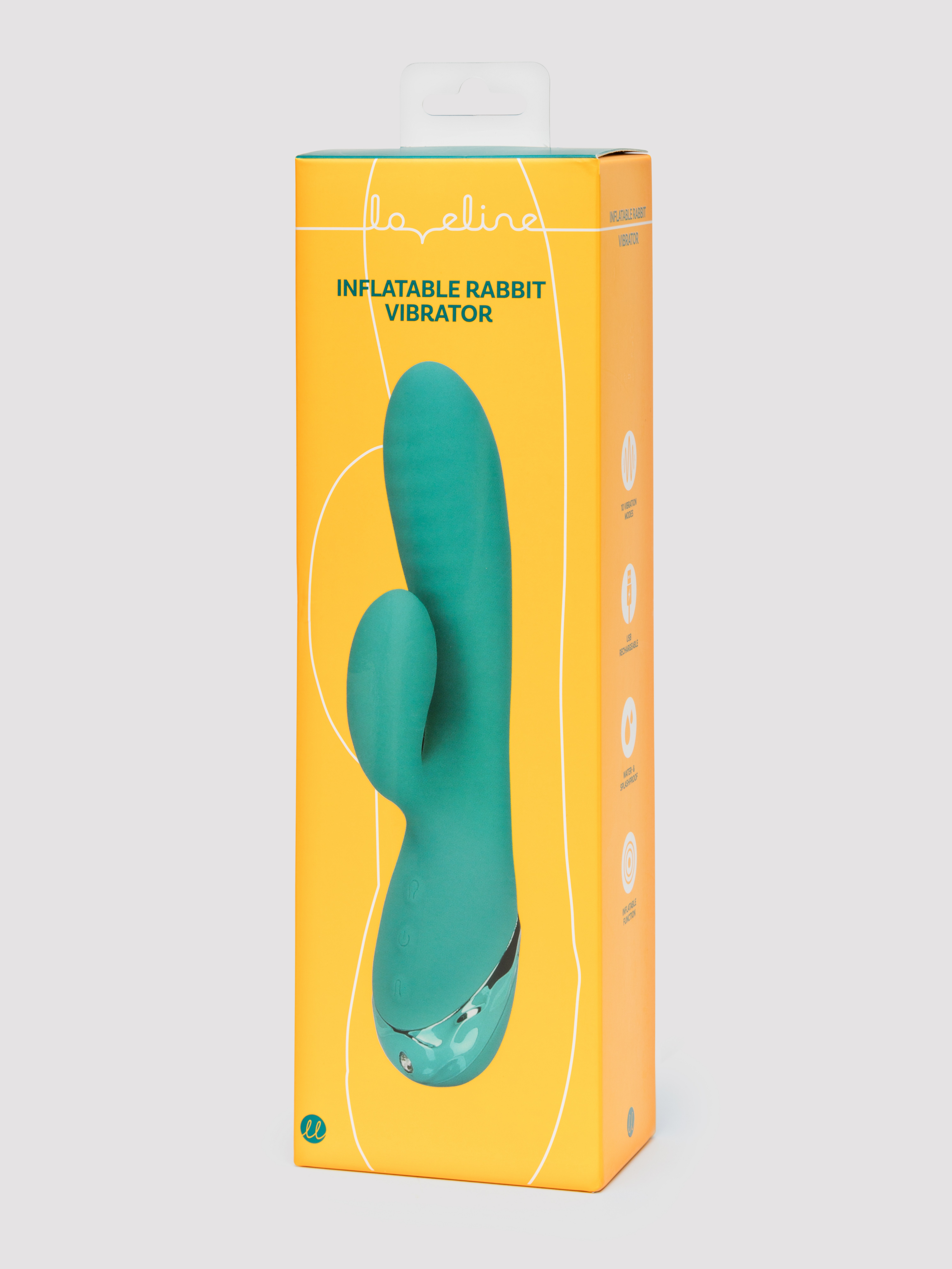 Loveline Inflatable Rabbit Vibrator, Blue, hi-res