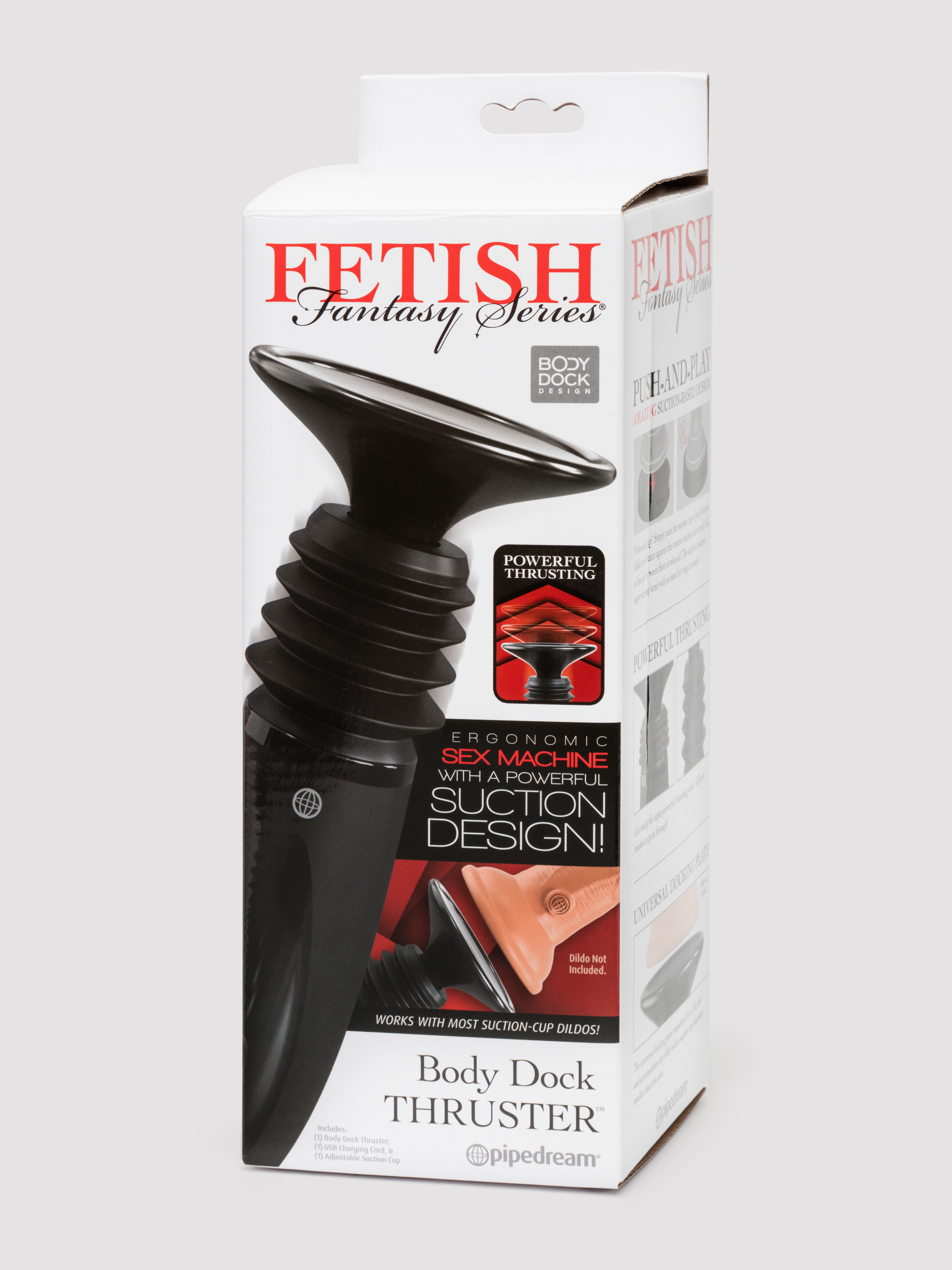 Fetish Fantasy Rechargeable Hands-Free Body Dock Thruster, Black, hi-res