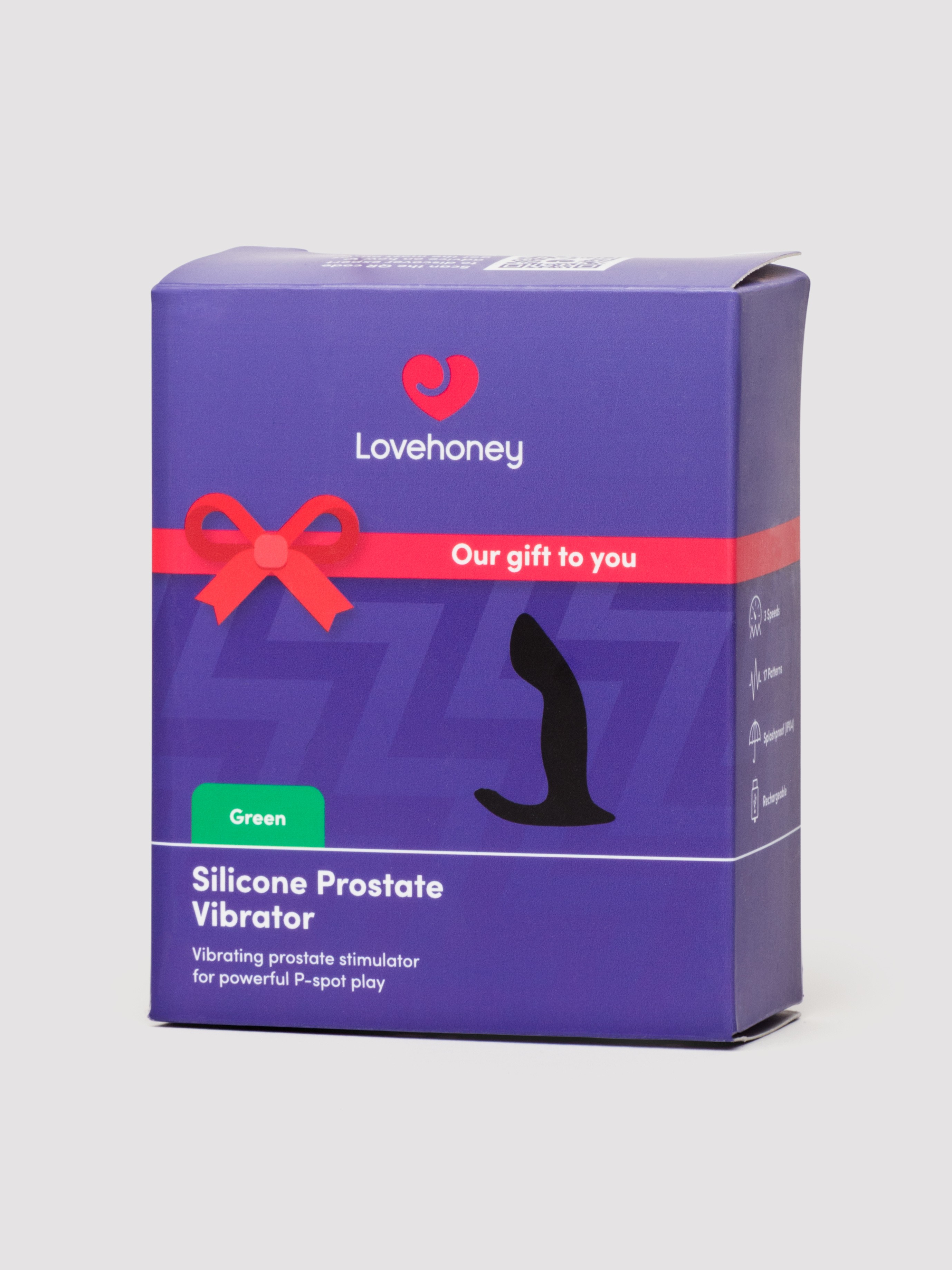 Lovehoney Green Silicone Prostate Vibrator, Green, hi-res