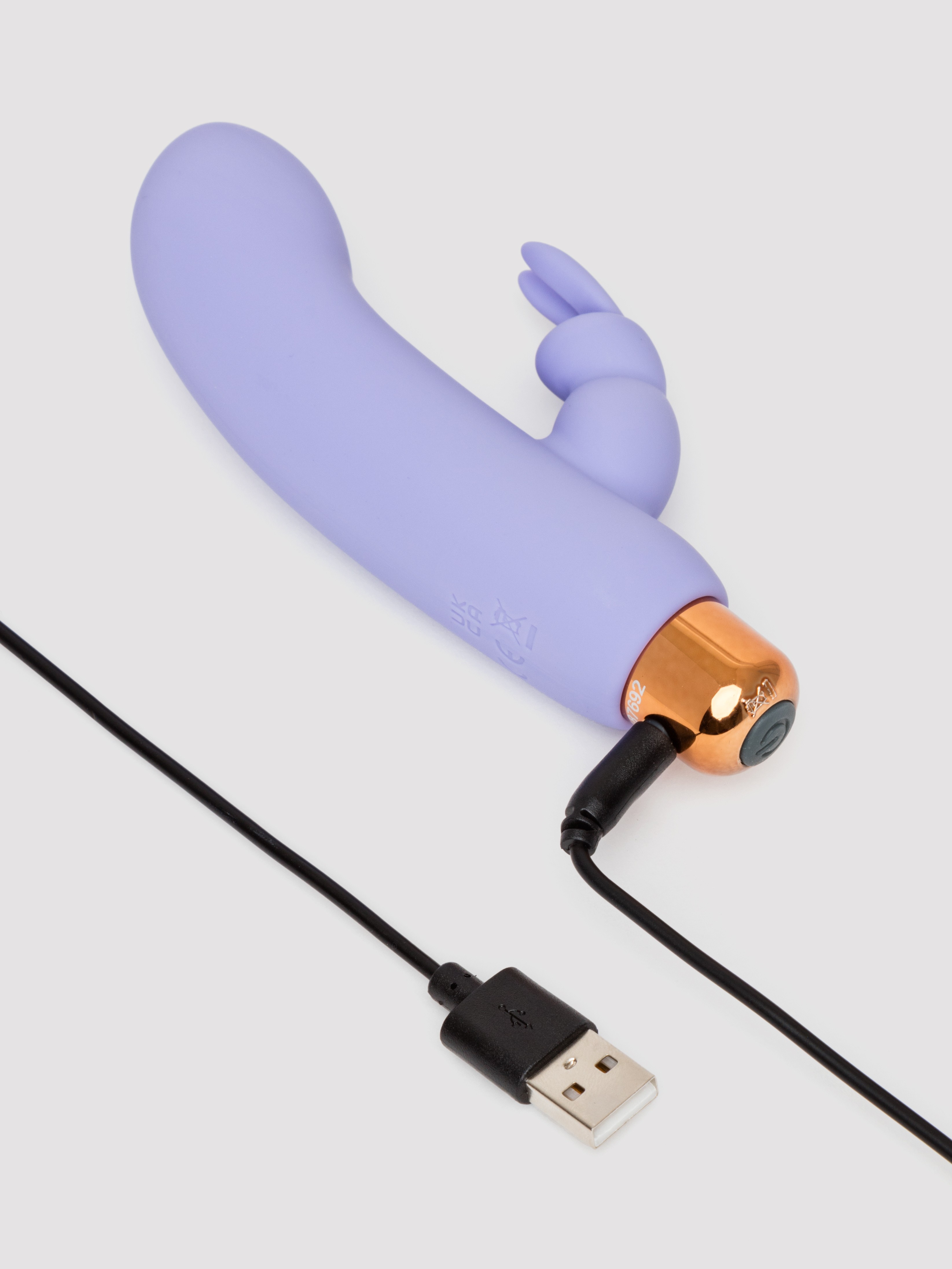 Lovehoney Purple Slimline Rabbit Vibrator, Purple, hi-res