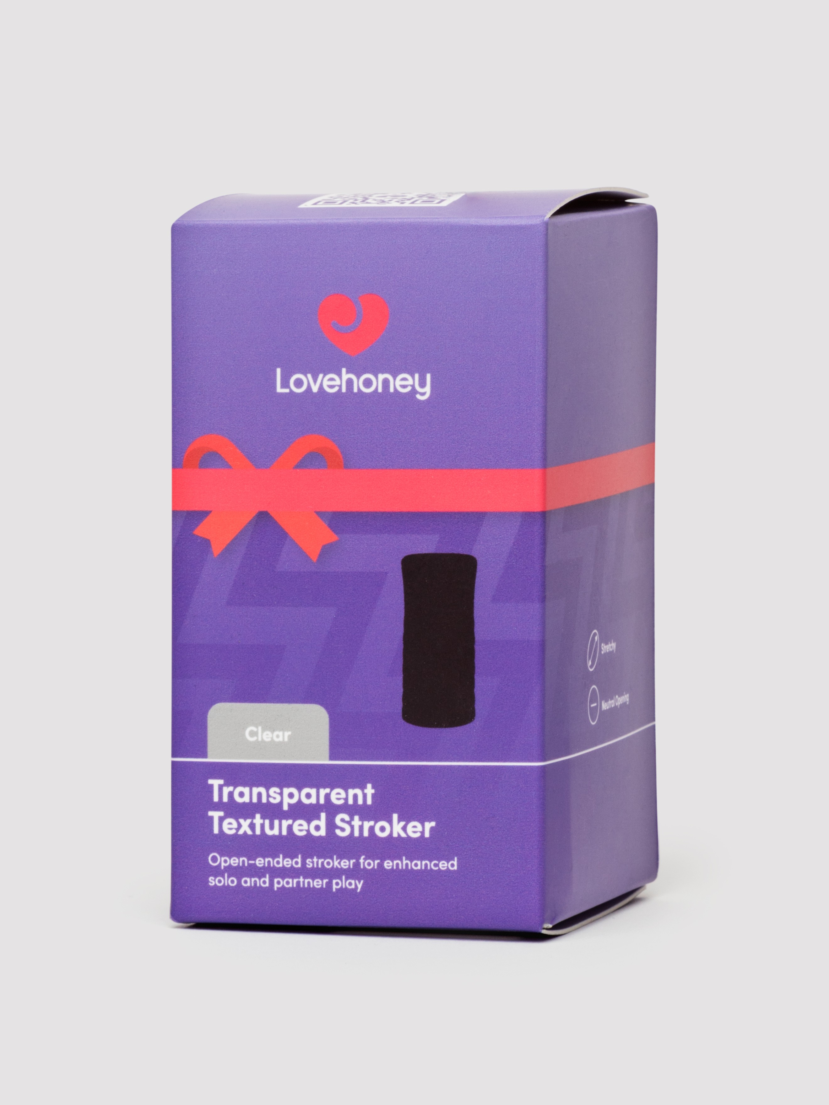 Lovehoney Clear Transparent Textured Stroker, , hi-res