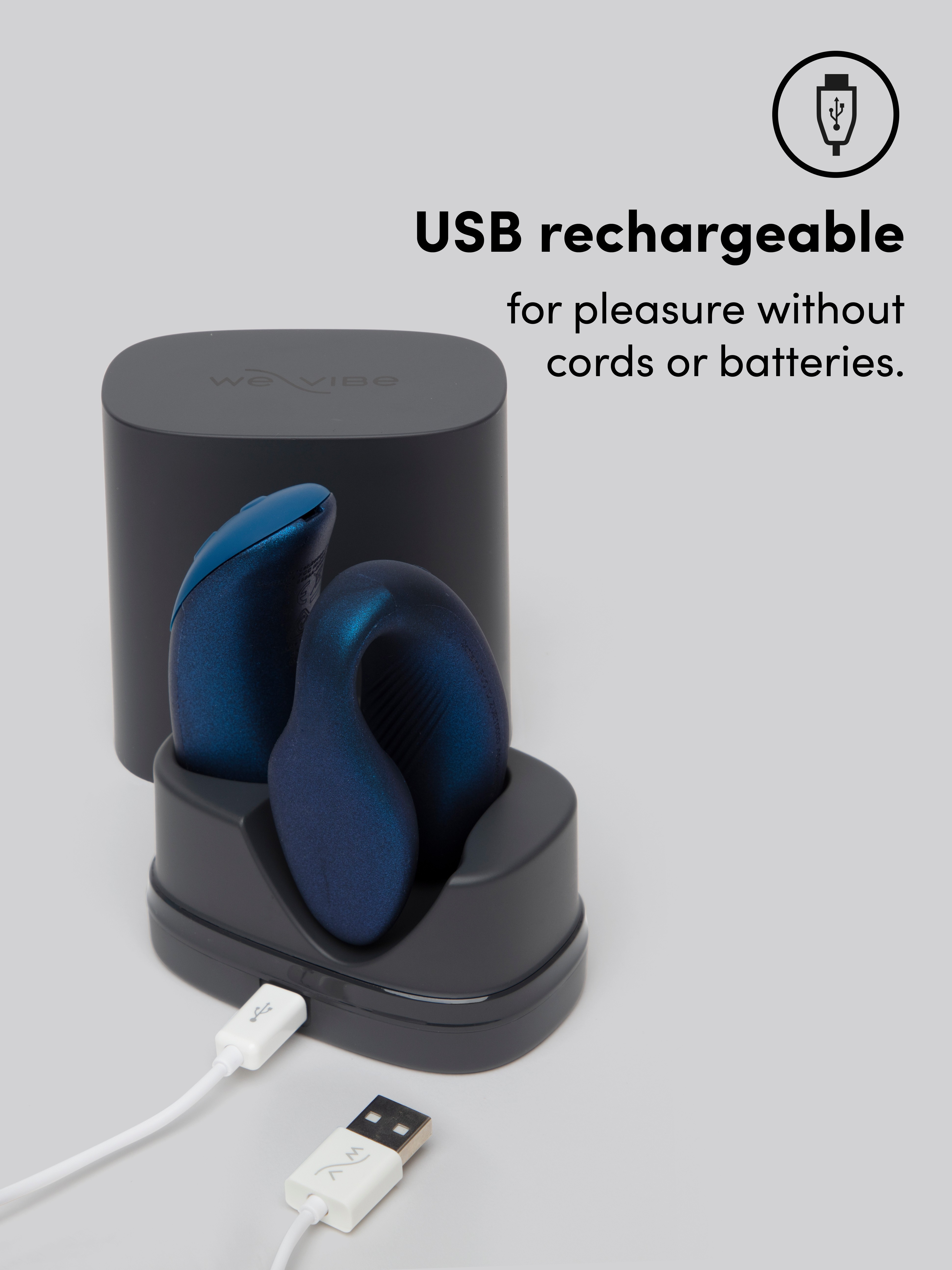 We-Vibe Chorus App and Remote Controlled Rechargeable Couple's Vibrator, Blue, hi-res