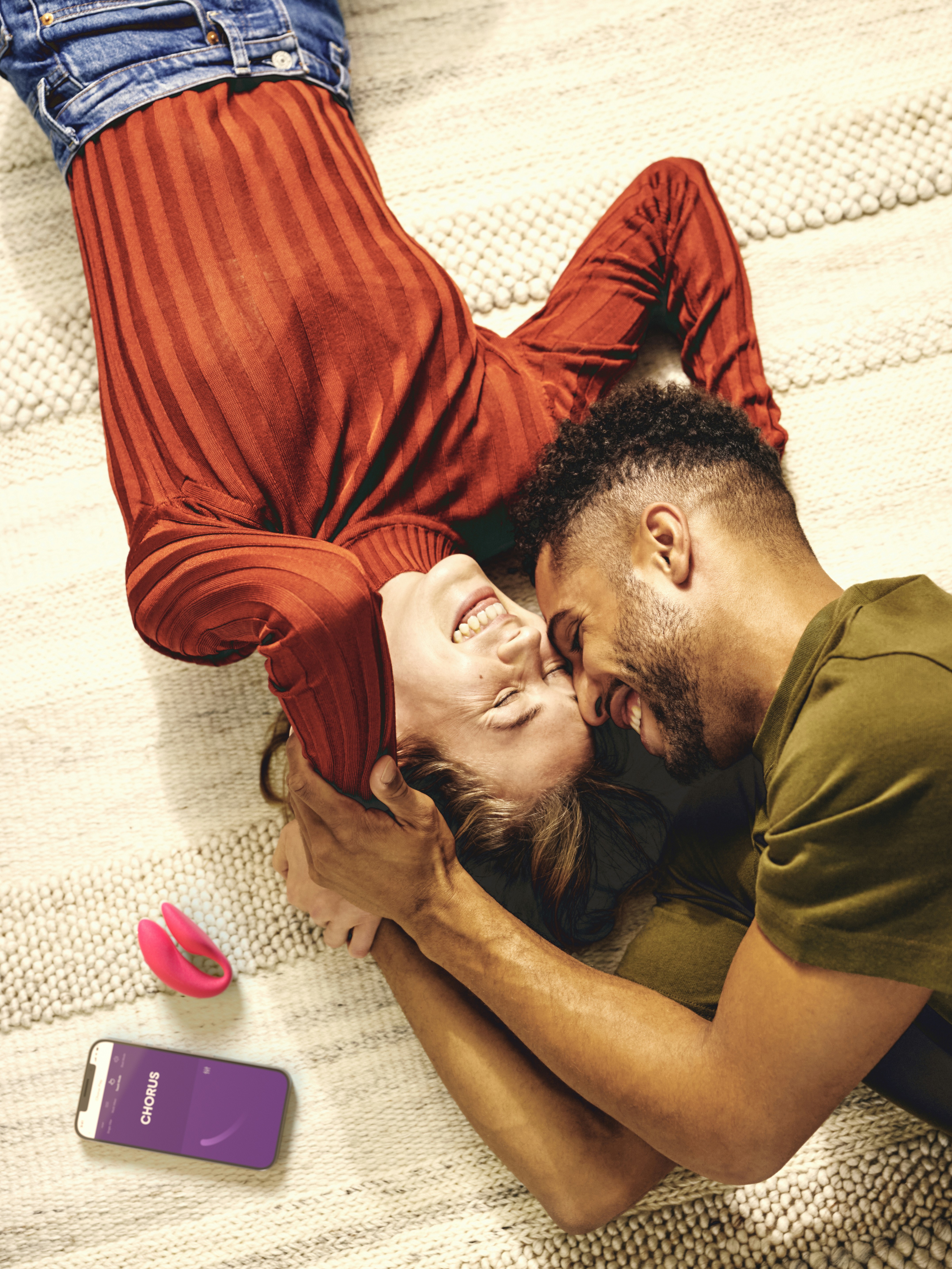 We-Vibe Chorus Cosmic Pink App and Remote Controlled Rechargeable Couple's Vibrator, Pink, hi-res