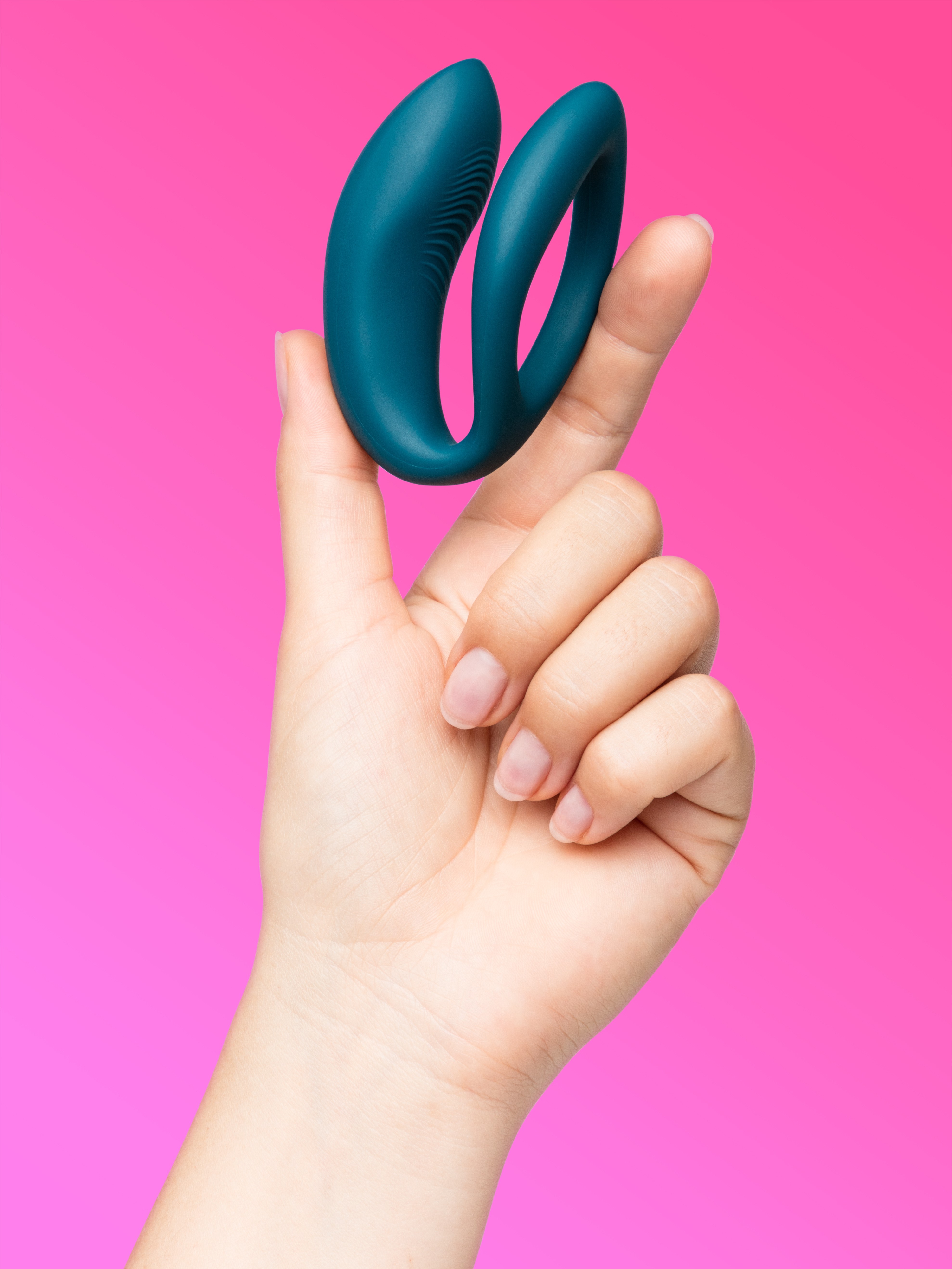 We-Vibe Sync O Velvet Green Remote Control and App Rechargeable Couple's Vibrator, Green, hi-res