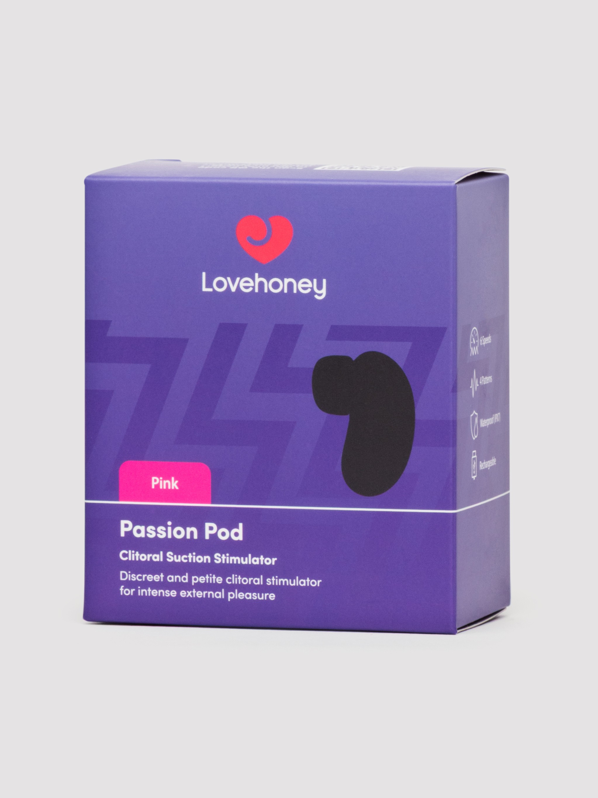 Lovehoney Passion Pod Clitoral Suction Stimulator, Pink, hi-res