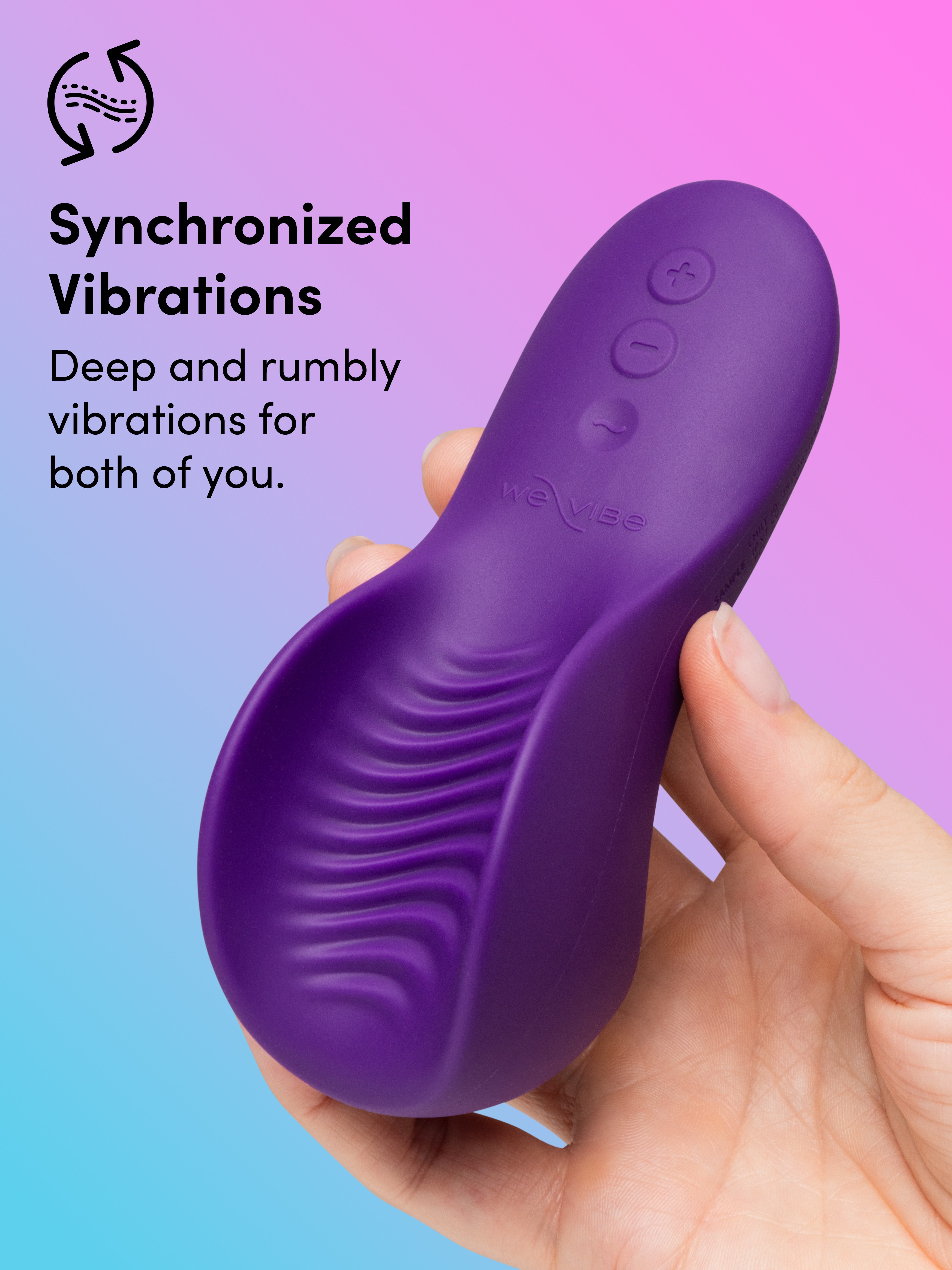 We-Vibe Shared Touch Couple's Grinding Vibrator, Purple, hi-res