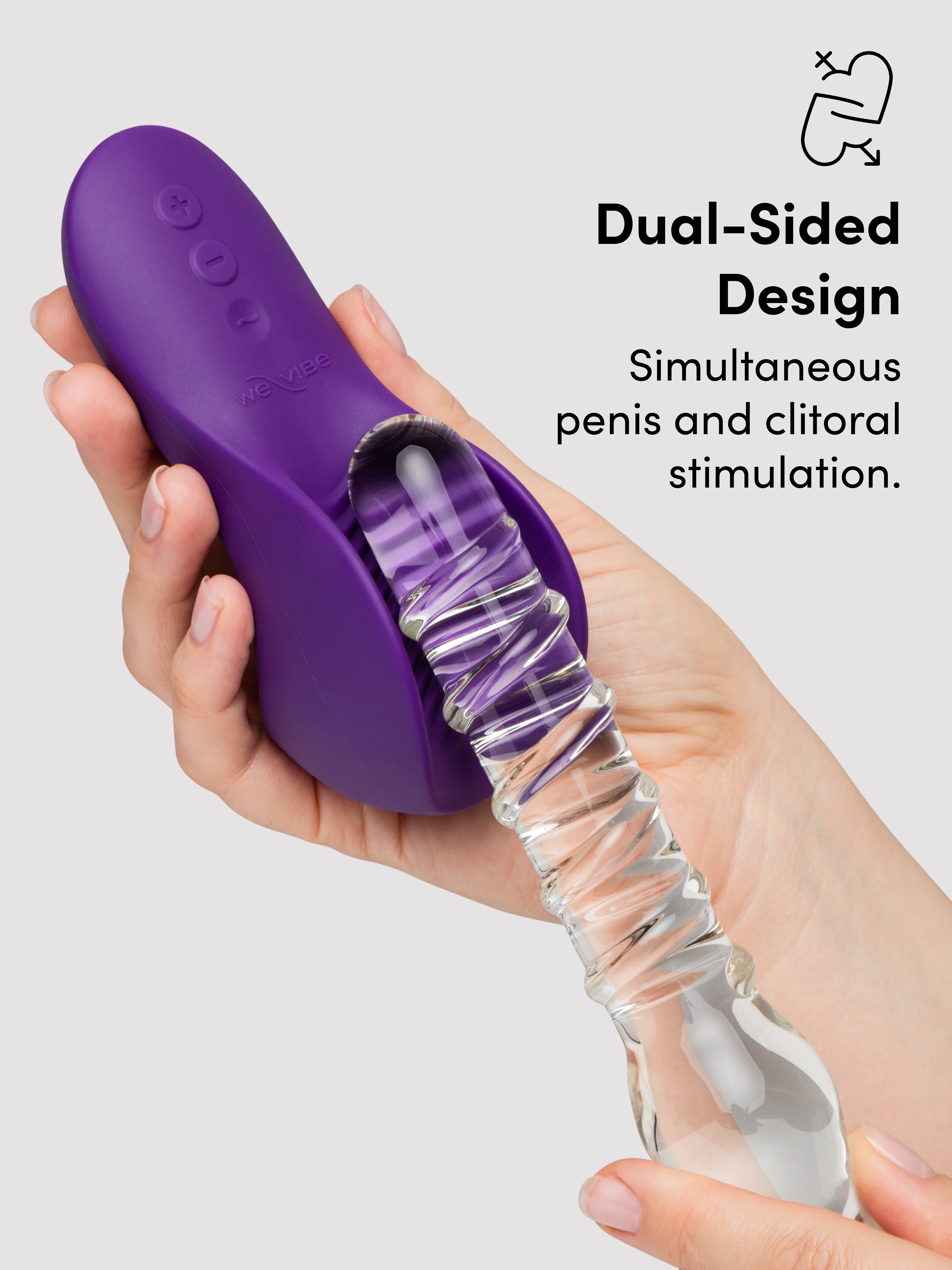 We-Vibe Shared Touch Couple's Grinding Vibrator, Purple, hi-res