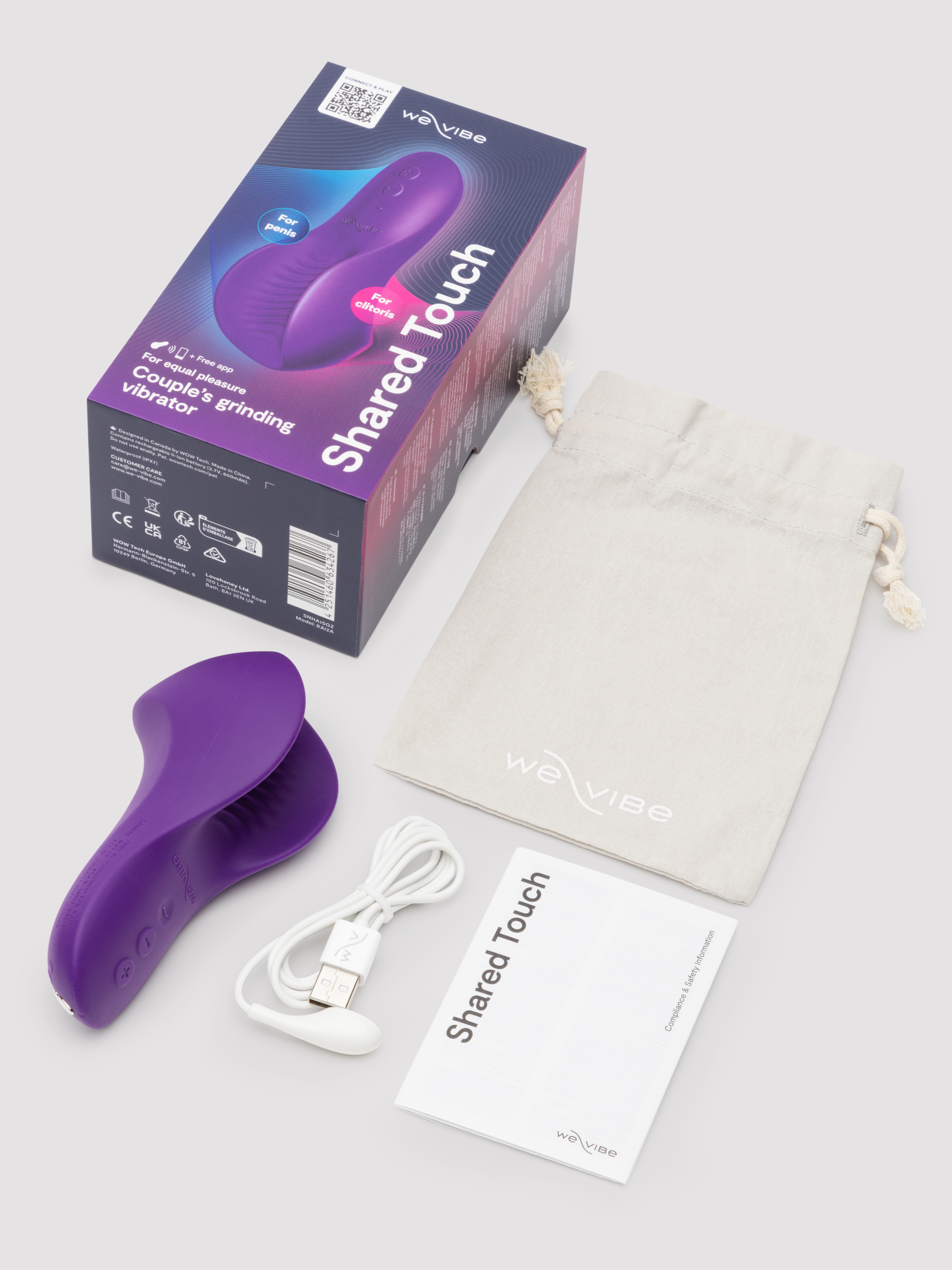 We-Vibe Shared Touch Couple's Grinding Vibrator, Purple, hi-res