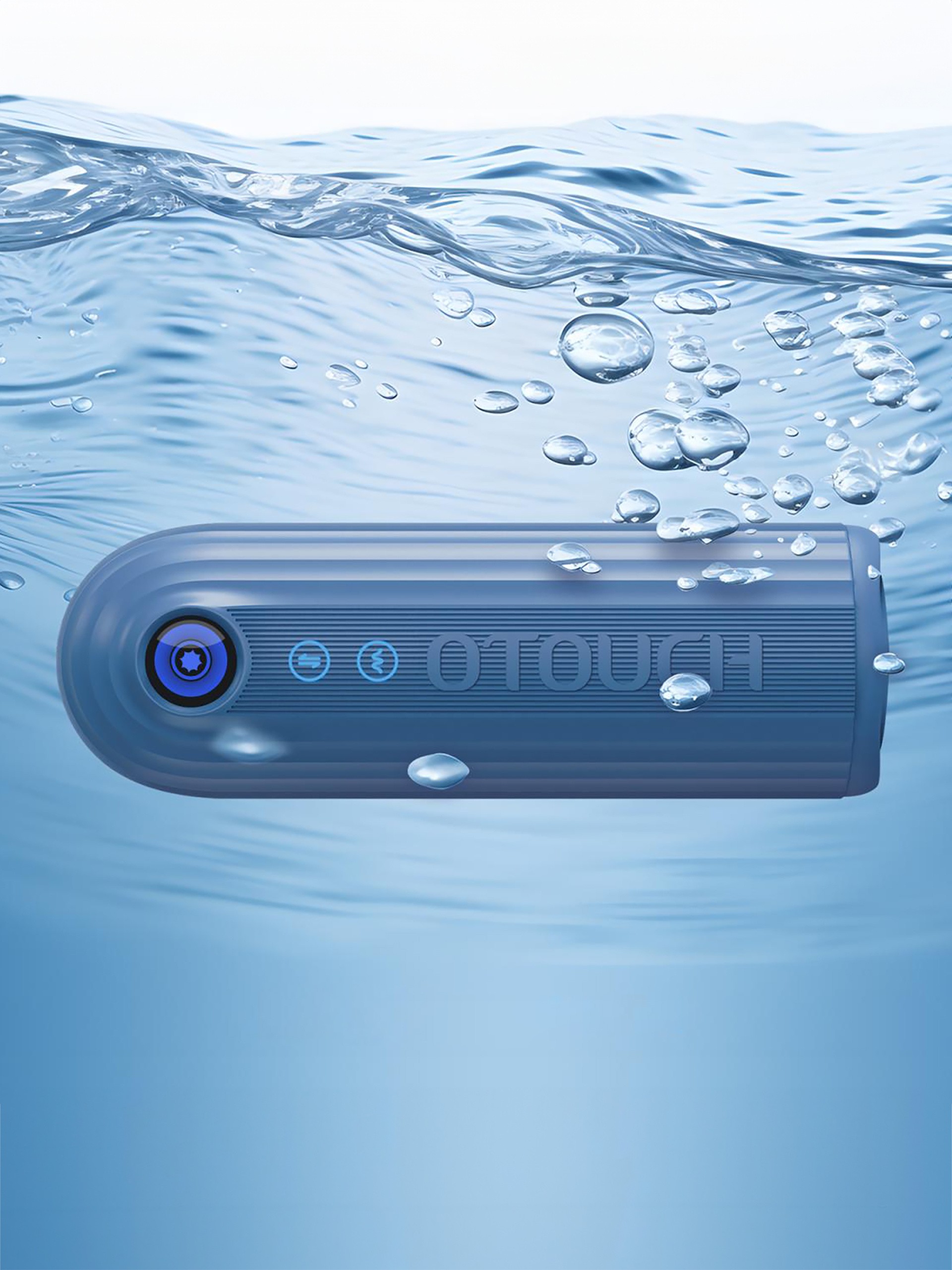 Otouch Submarine Multi-Function Thrusting Male Masturbator, Blue, hi-res