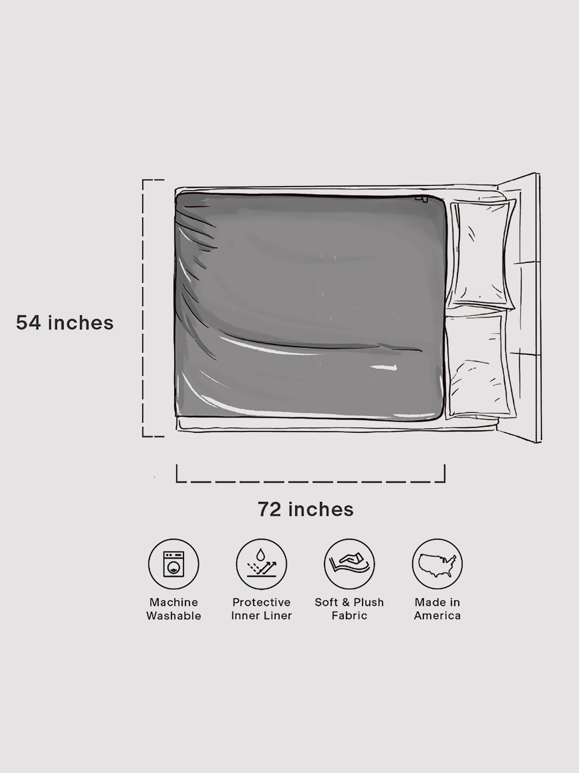 Liberator Fascinator Faux Fur Moisture-Proof Throw - Queen, Grey, hi-res