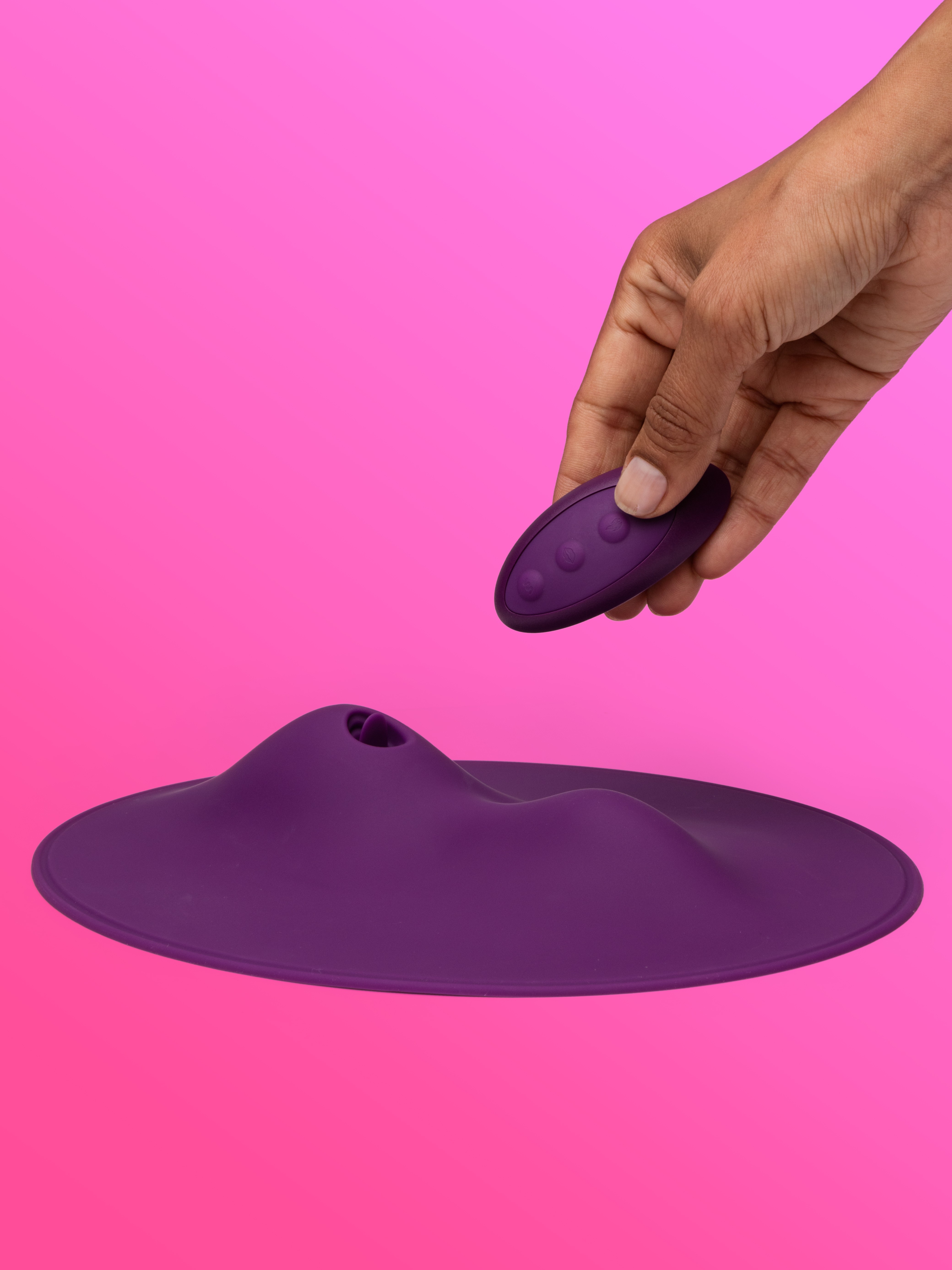 VibePad 2 Hands Free Pad with Flickering Clitoral Vibrator, Purple, hi-res