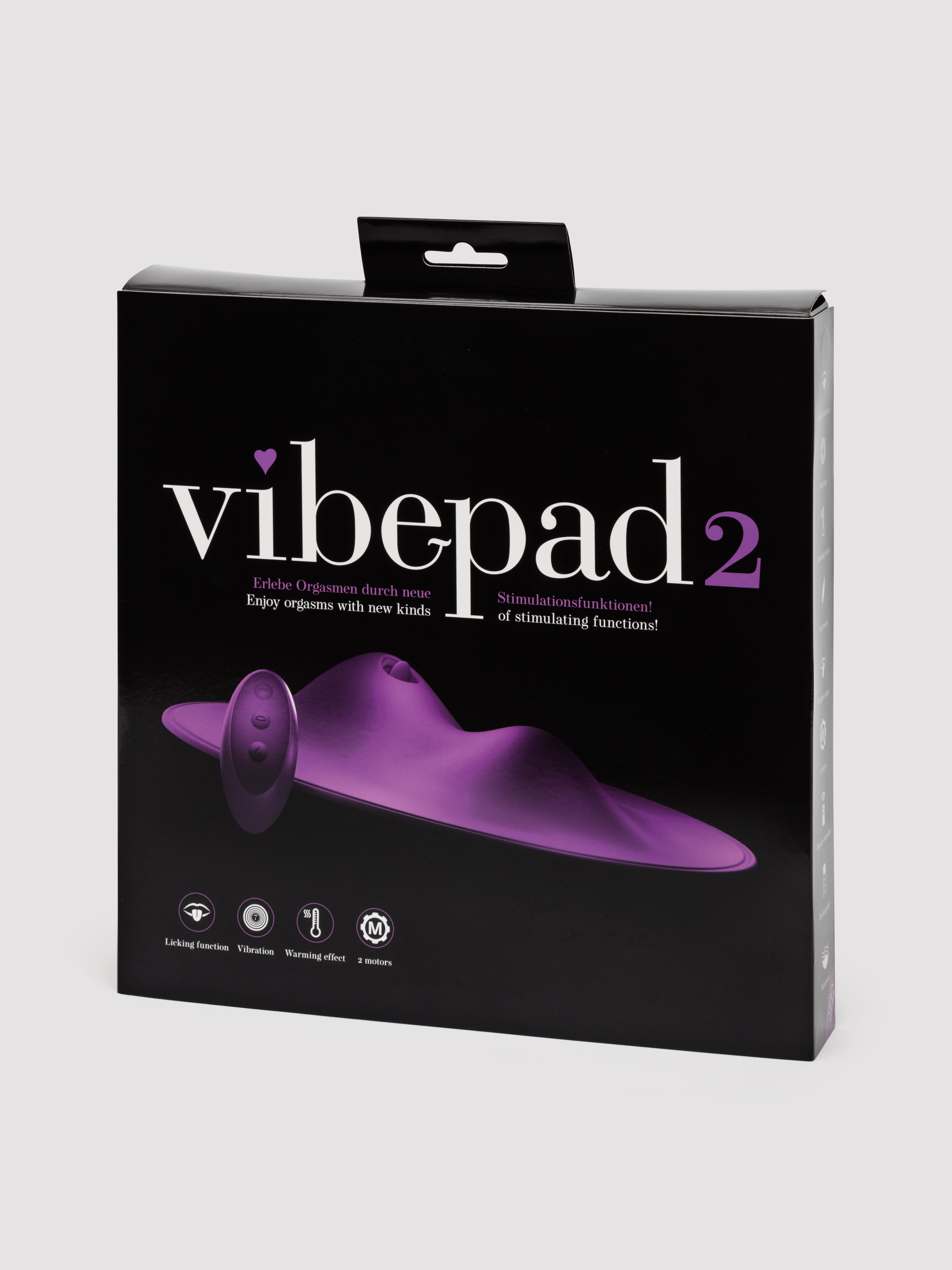 VibePad 2 Hands Free Pad with Flickering Clitoral Vibrator, Purple, hi-res