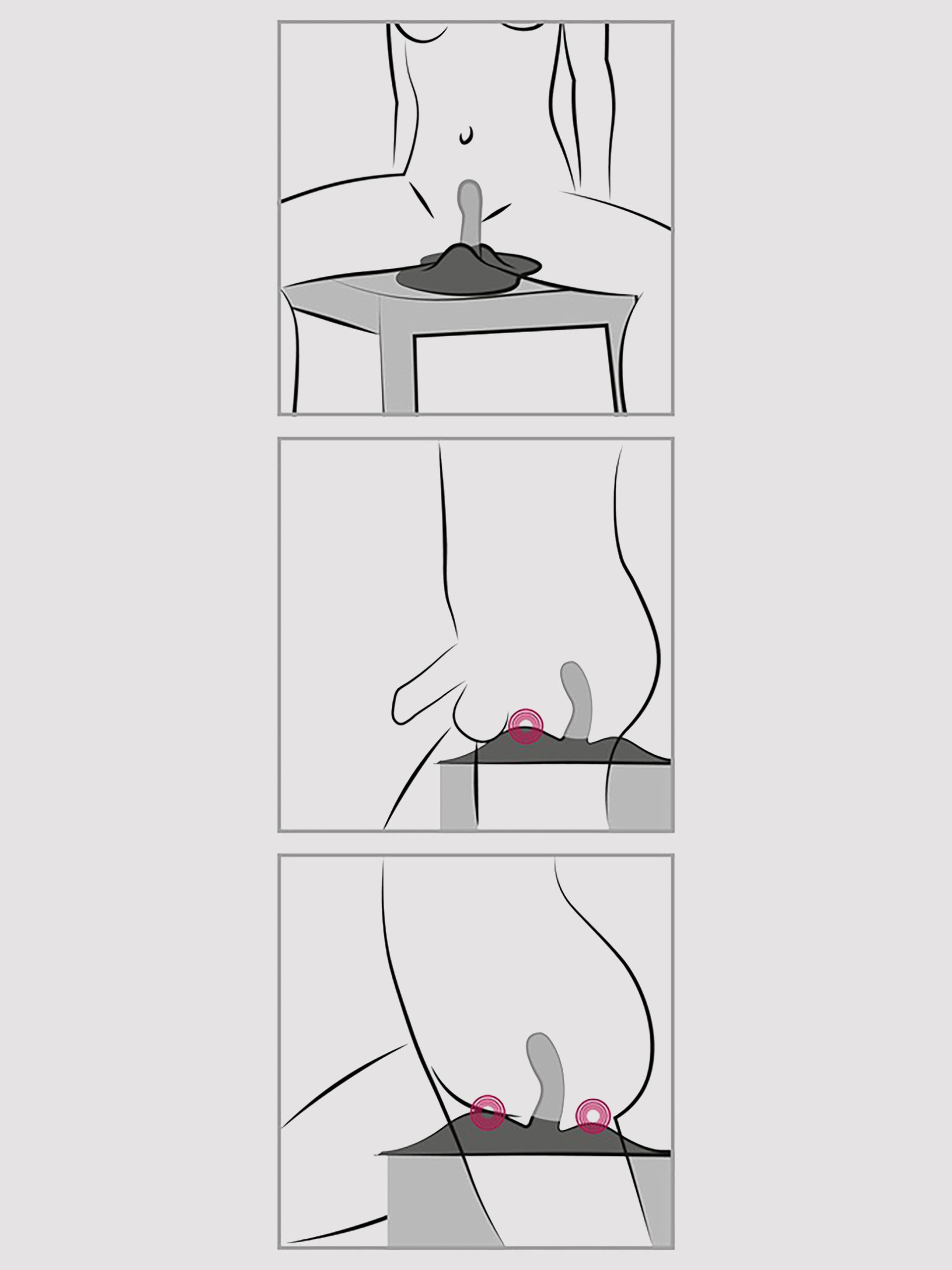 VibePad 3 Rechargeable Hands-Free Pad with G-Spot Vibrator, Black, hi-res