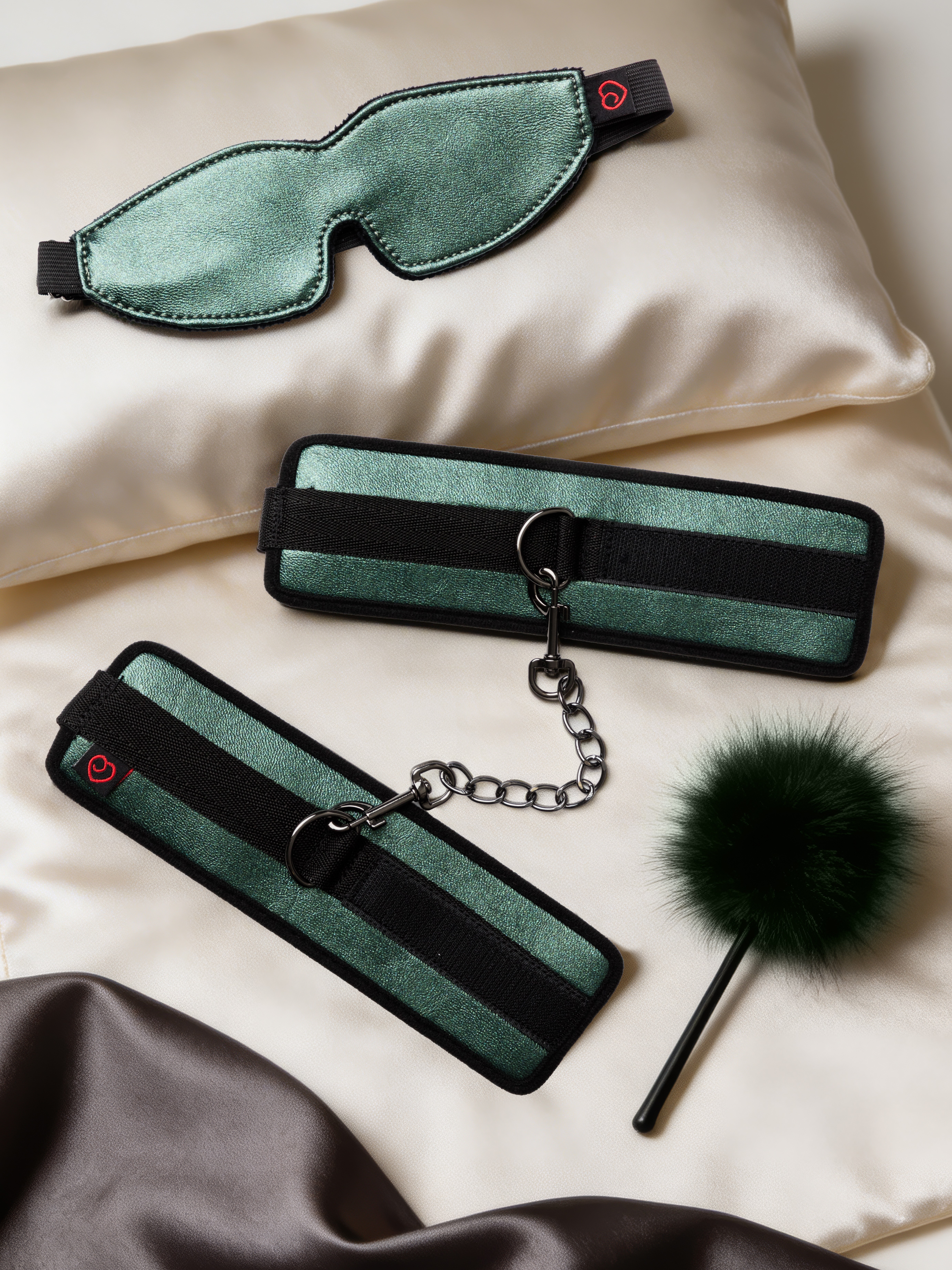 Lovehoney Beginners Bondage Kit (3 Piece), Green, hi-res