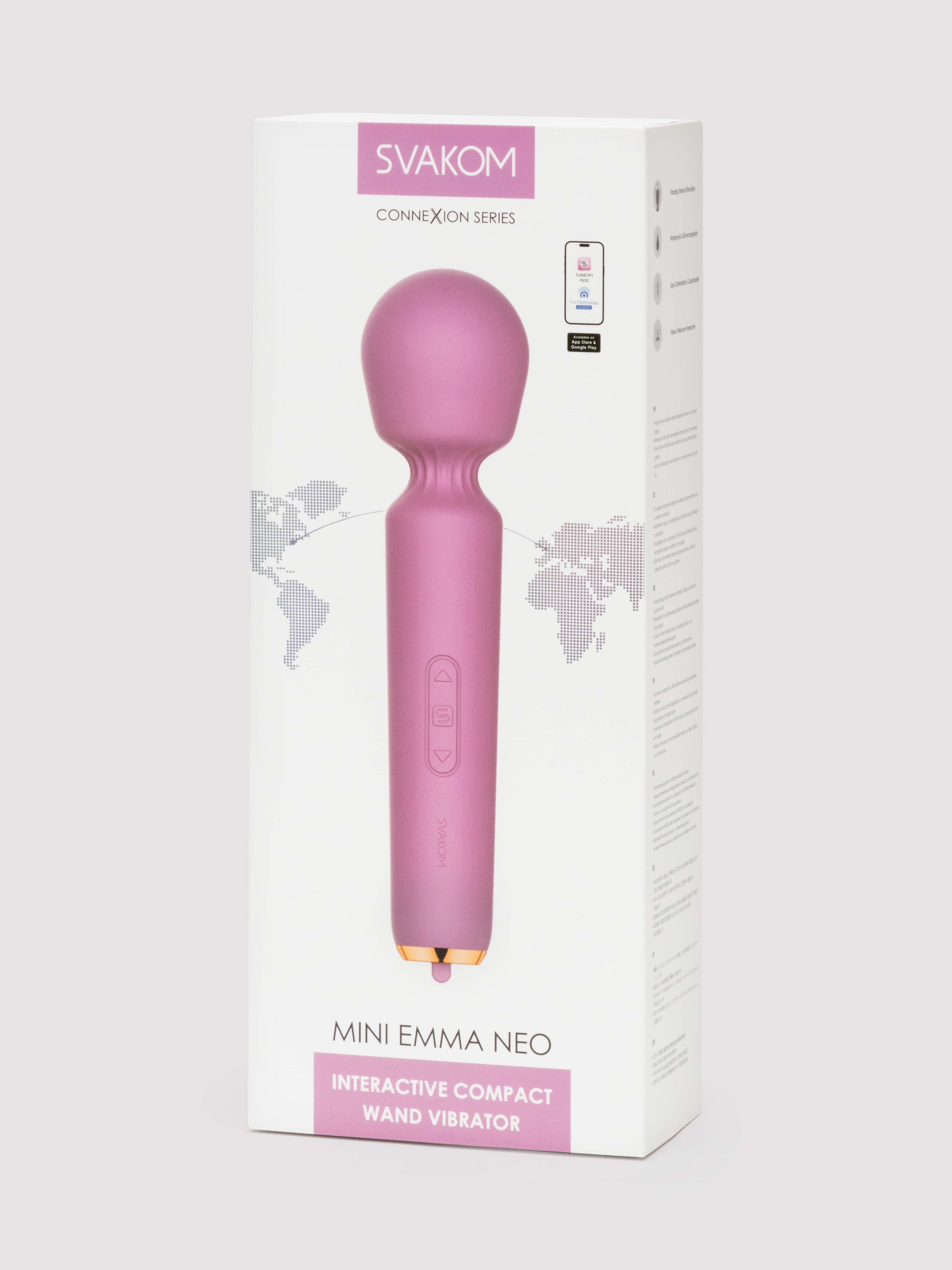 Svakom Emma Neo Mini App Controlled Wand Massager, Purple, hi-res