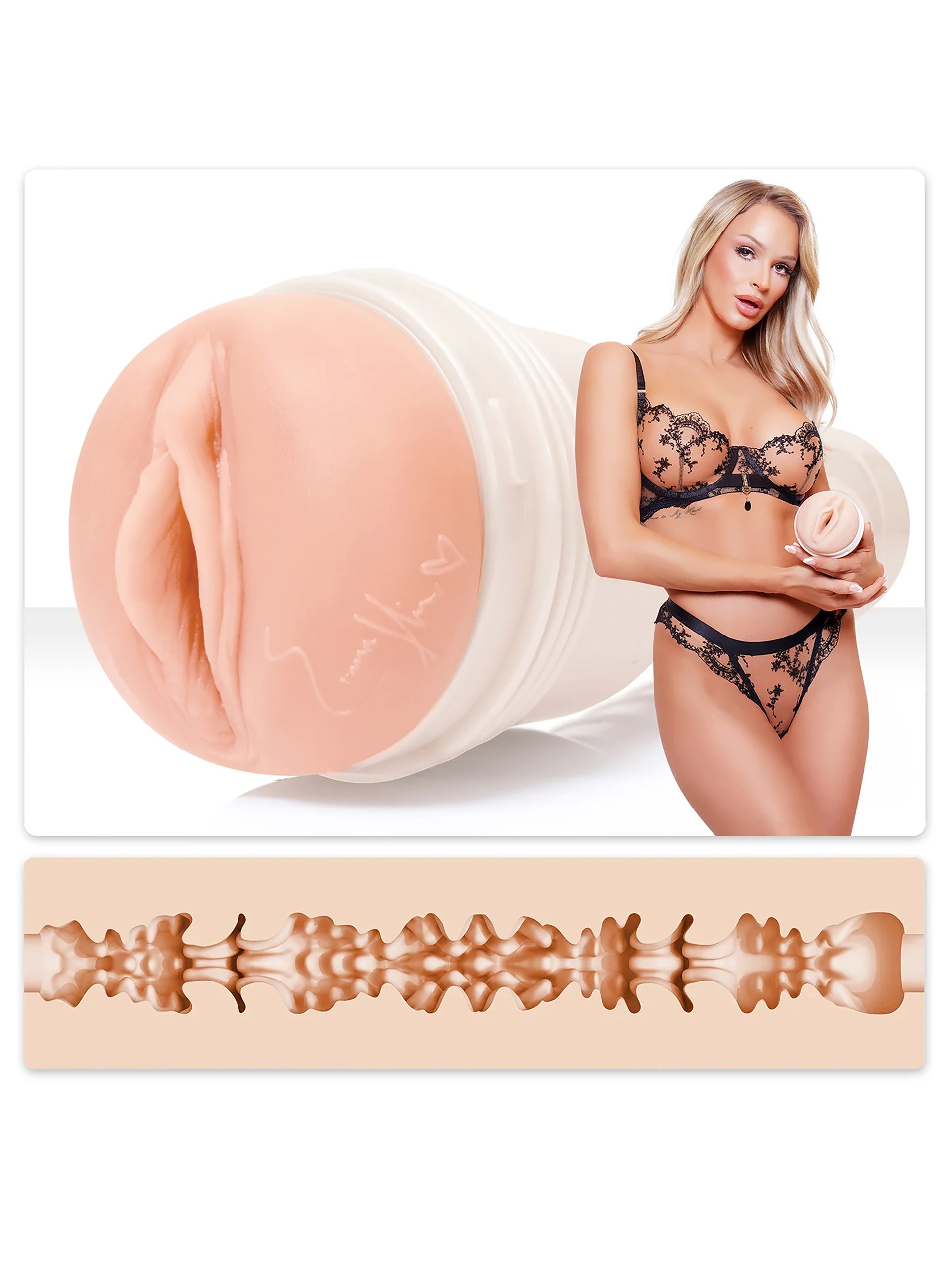 Fleshlight Girls Emma Hix Syrup Texture , Flesh Pink, hi-res