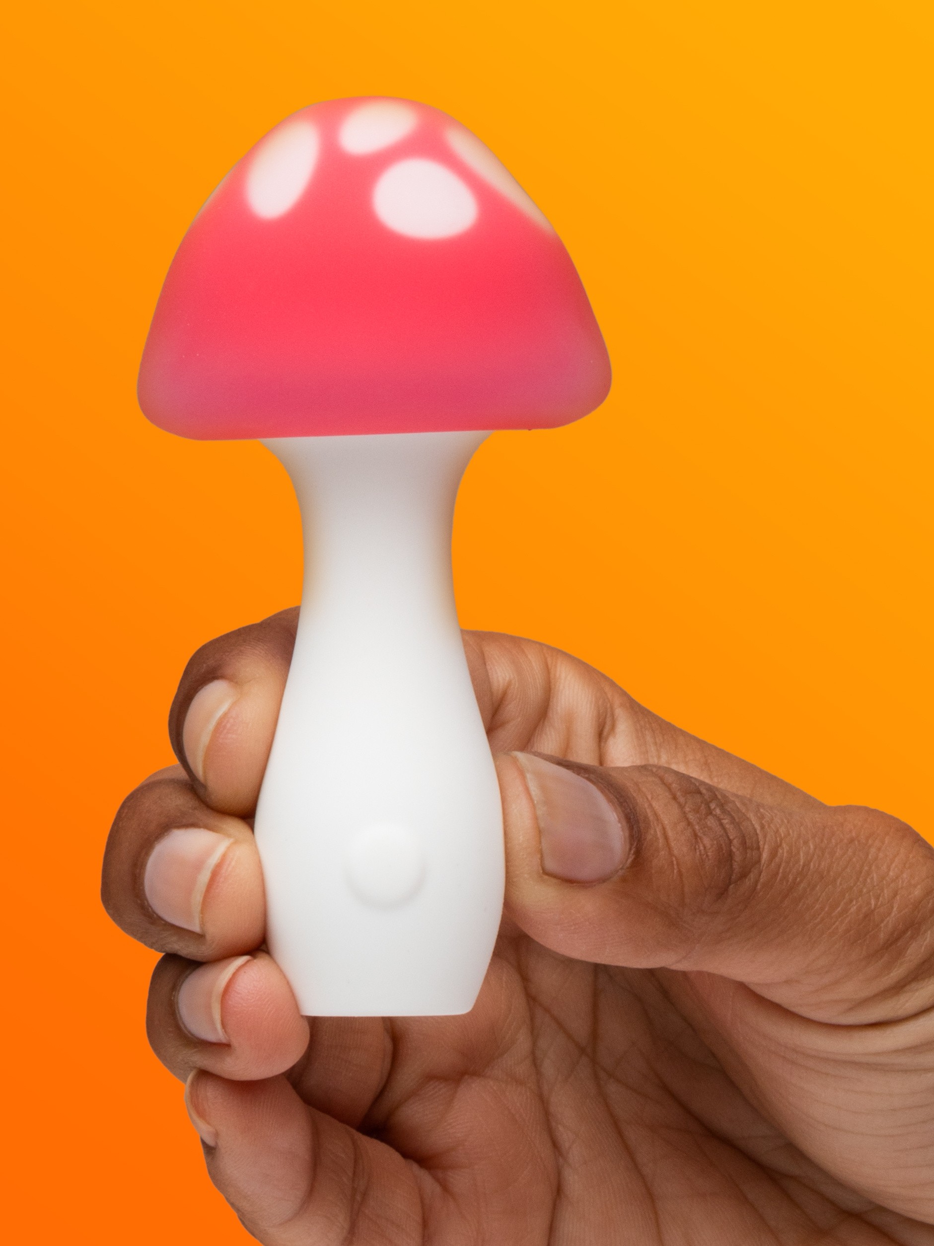 Naughty Bits Muff Shroom Playful Massager , Red, hi-res