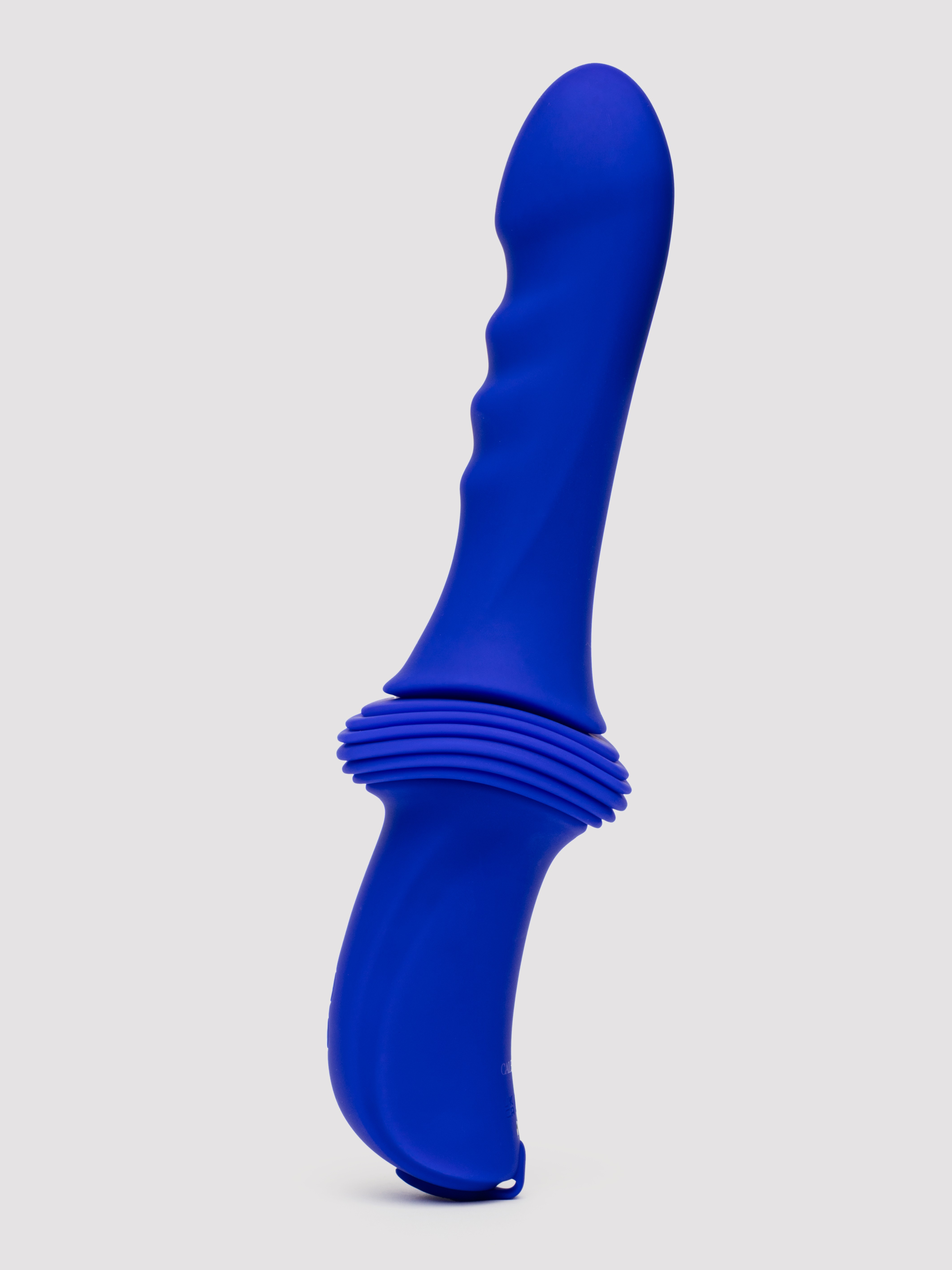 Overdrive Remote Control Sex Machine Ridged Thruster, Blue, hi-res