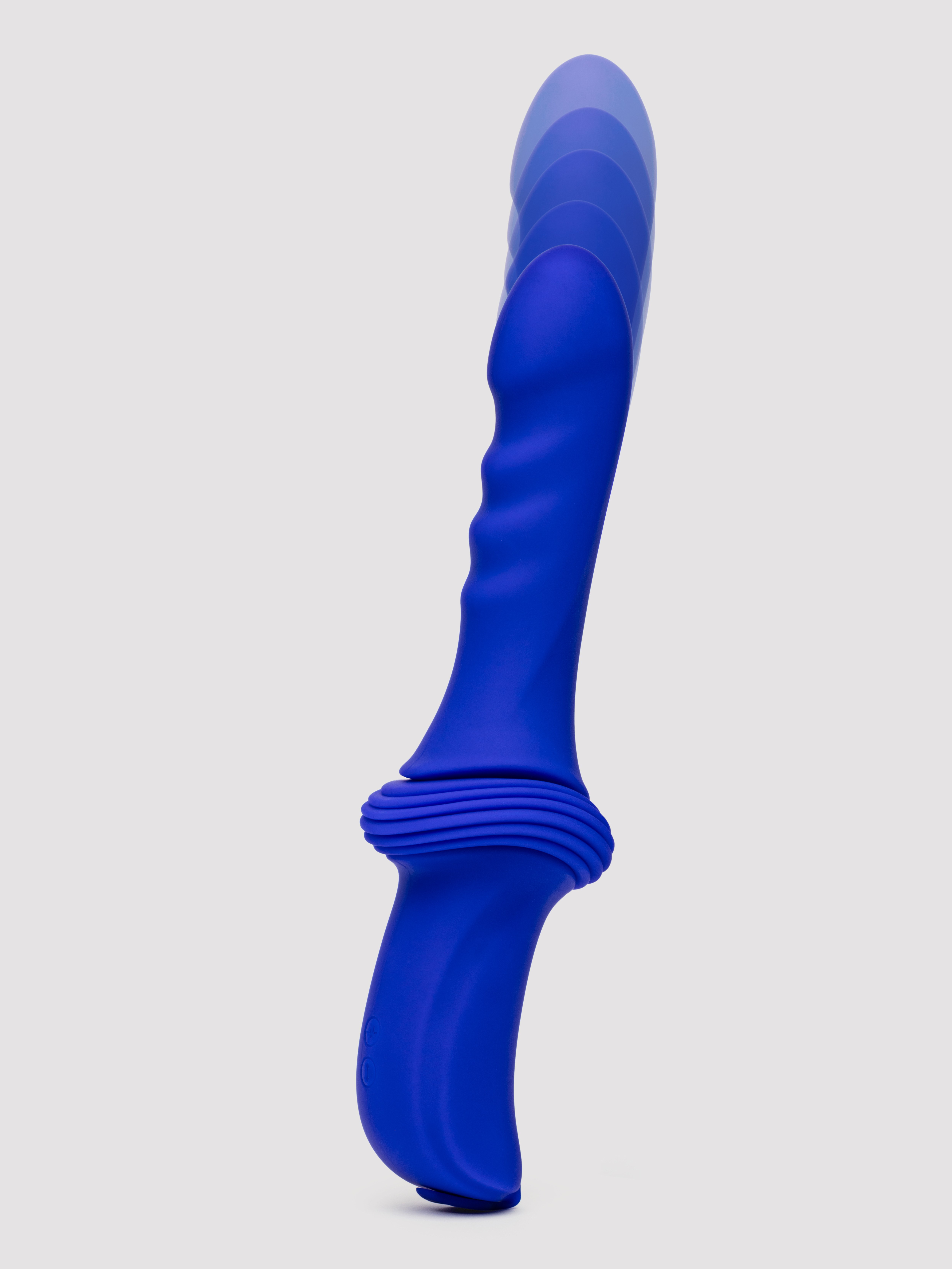 Overdrive Remote Control Sex Machine Ridged Thruster, Blue, hi-res