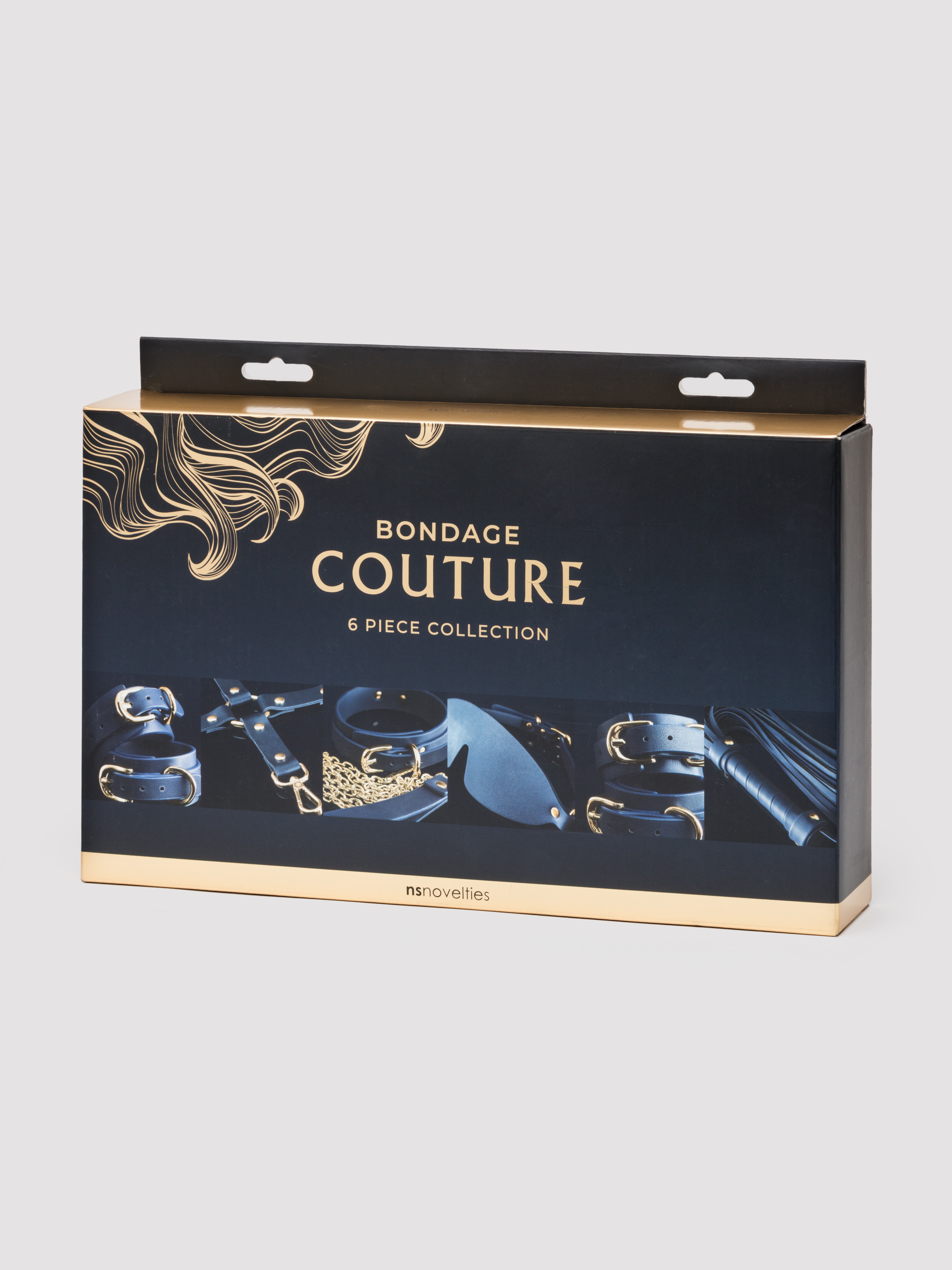 Bondage Couture Luxury BDSM Role Play 6 Piece Kit, Blue, hi-res