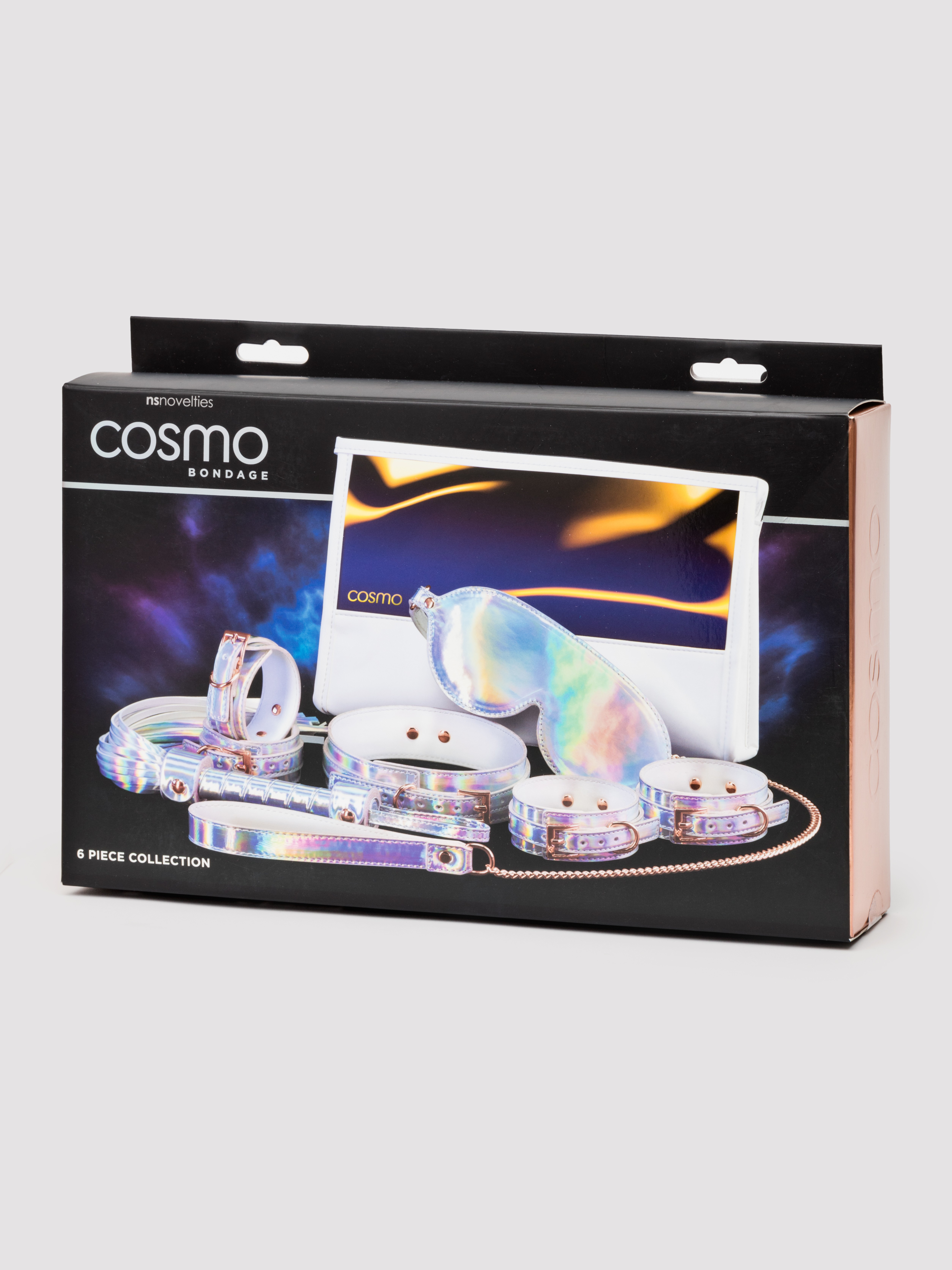 Cosmo Bondage Holographic Restraints Kit (6 Piece), Silver, hi-res