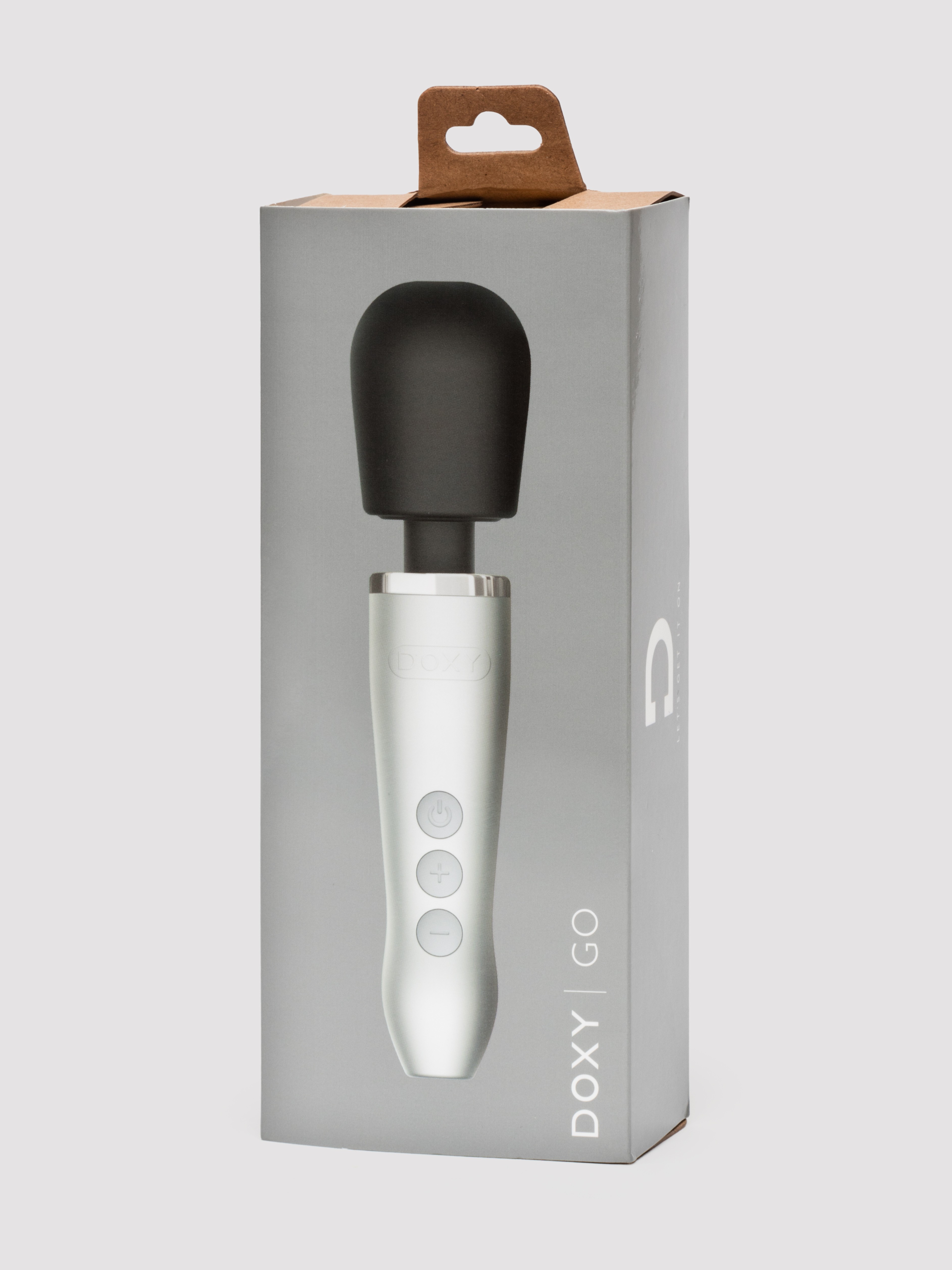 Doxy Go Extra Powerful Rechargeable Travel Mini Wand Massager, Silver, hi-res