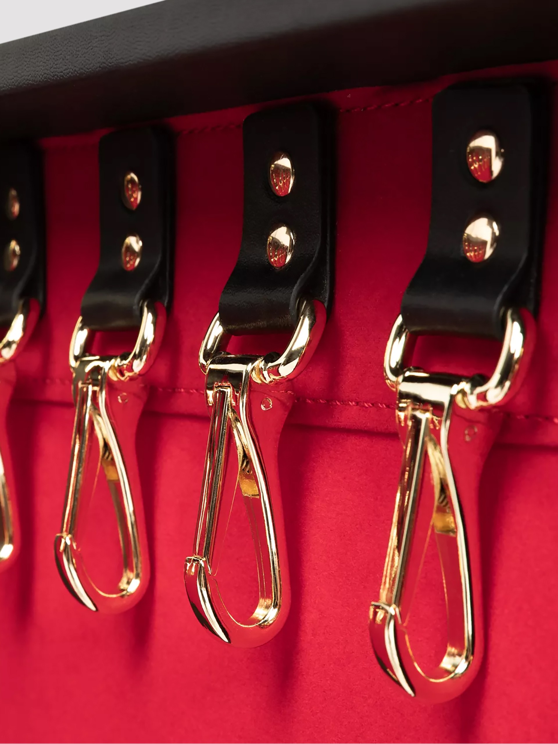 Bedroom Fantasies Faux Leather Luxury Bondage Suitcase (13 Pieces), Black, hi-res