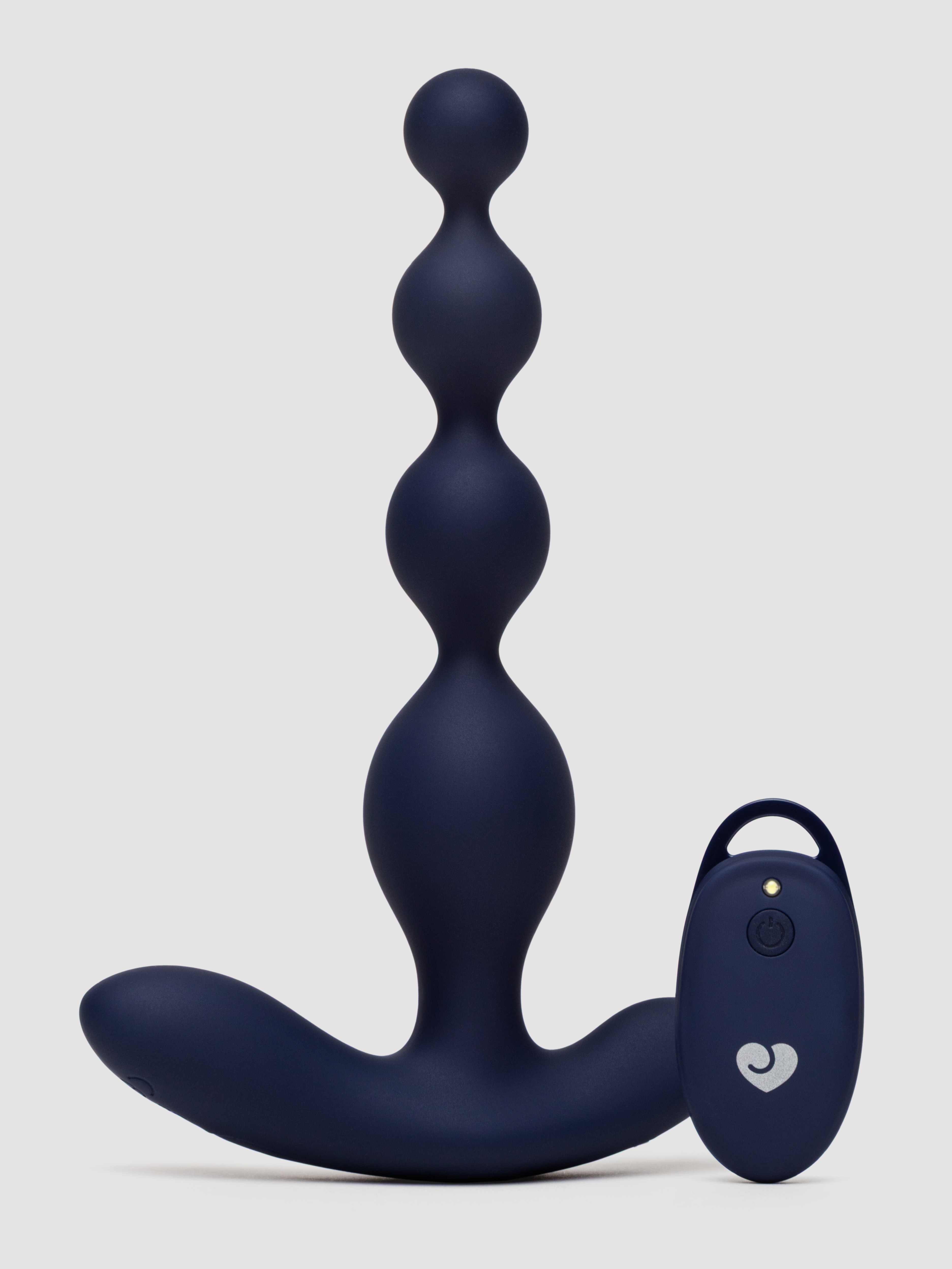 Lovehoney Remote-Control Bendable Vibrating Anal Beads, Blue, hi-res
