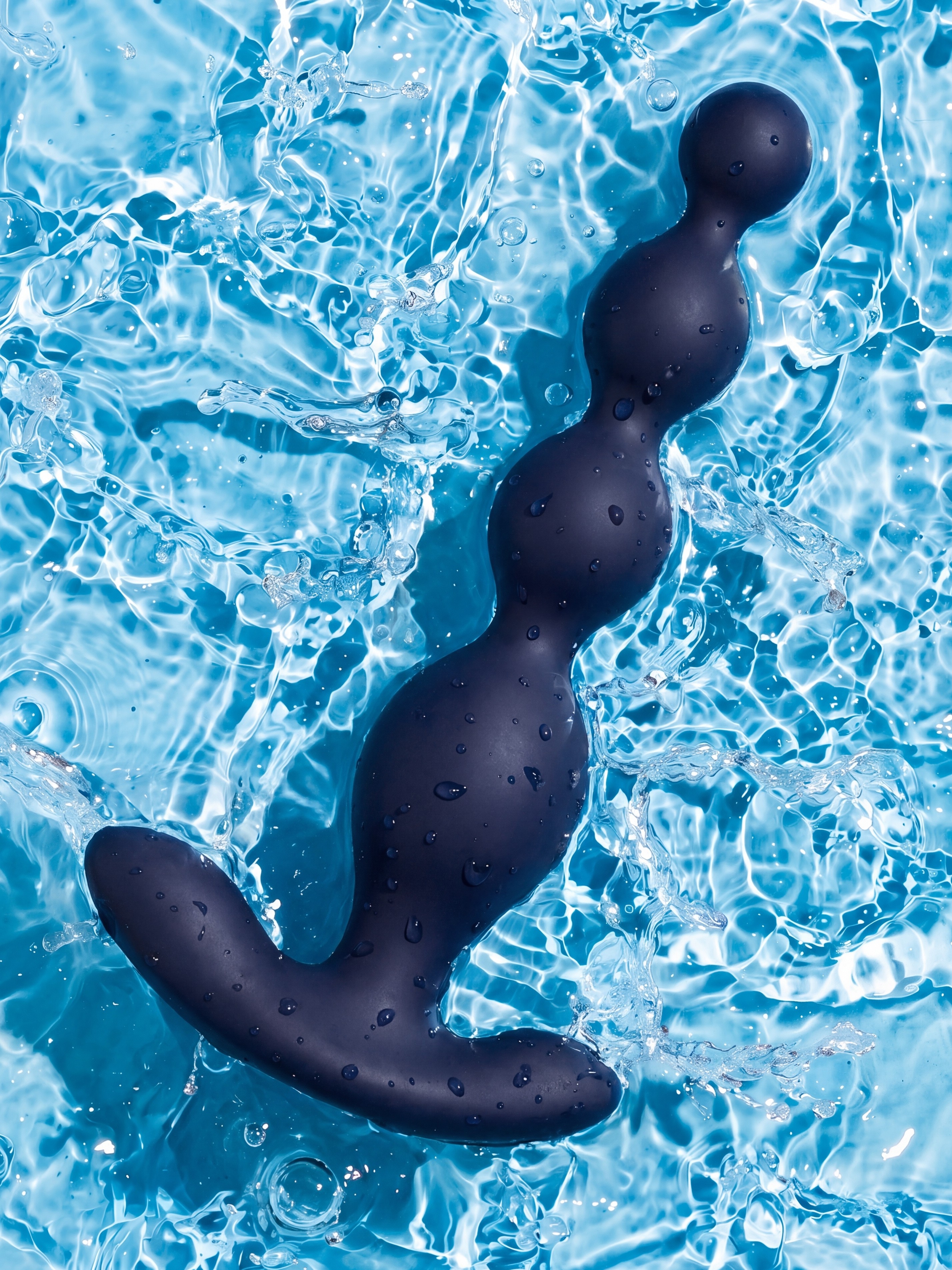 Lovehoney Remote-Control Bendable Vibrating Anal Beads, Blue, hi-res