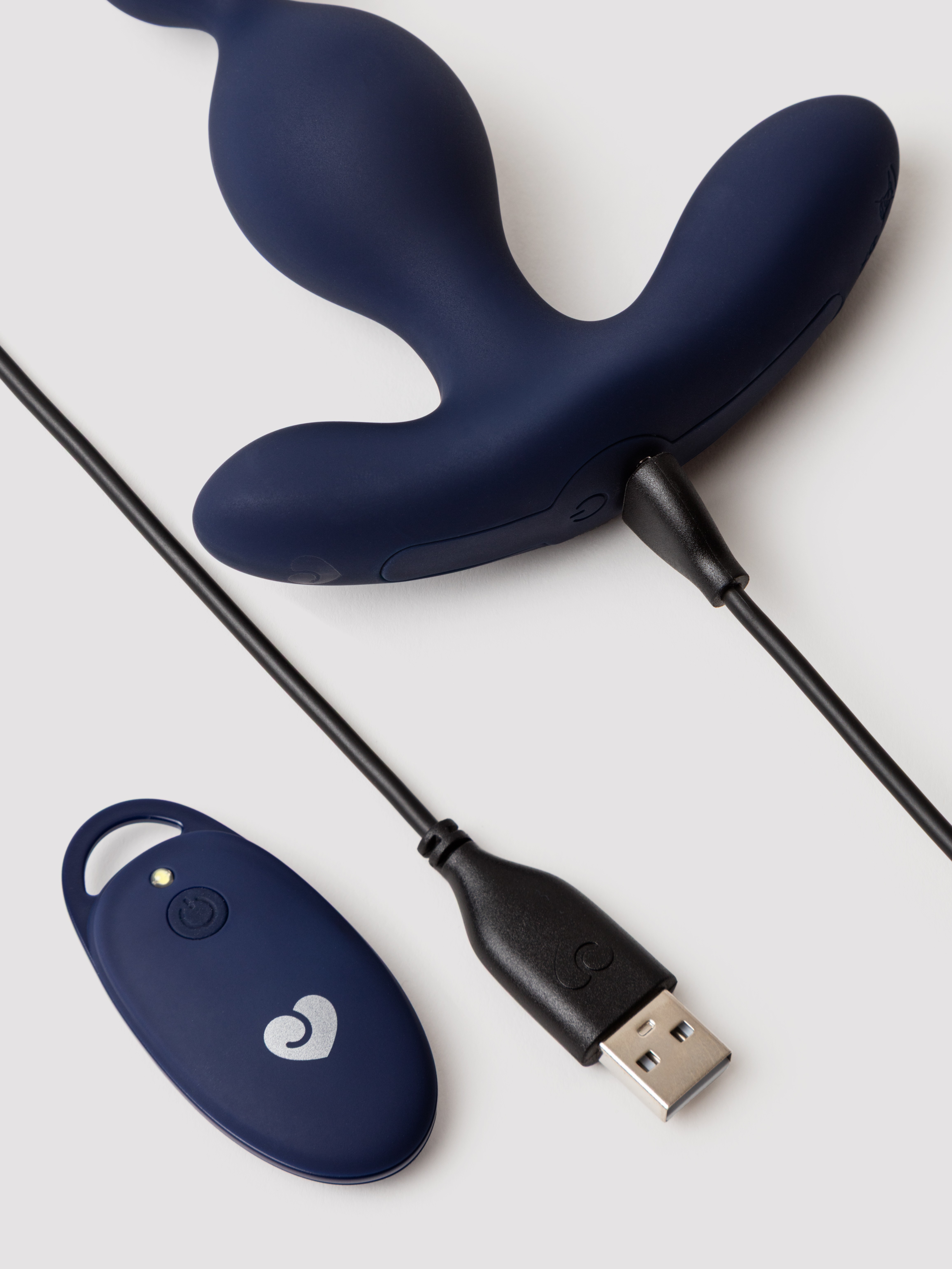 Lovehoney Remote-Control Bendable Vibrating Anal Beads, Blue, hi-res