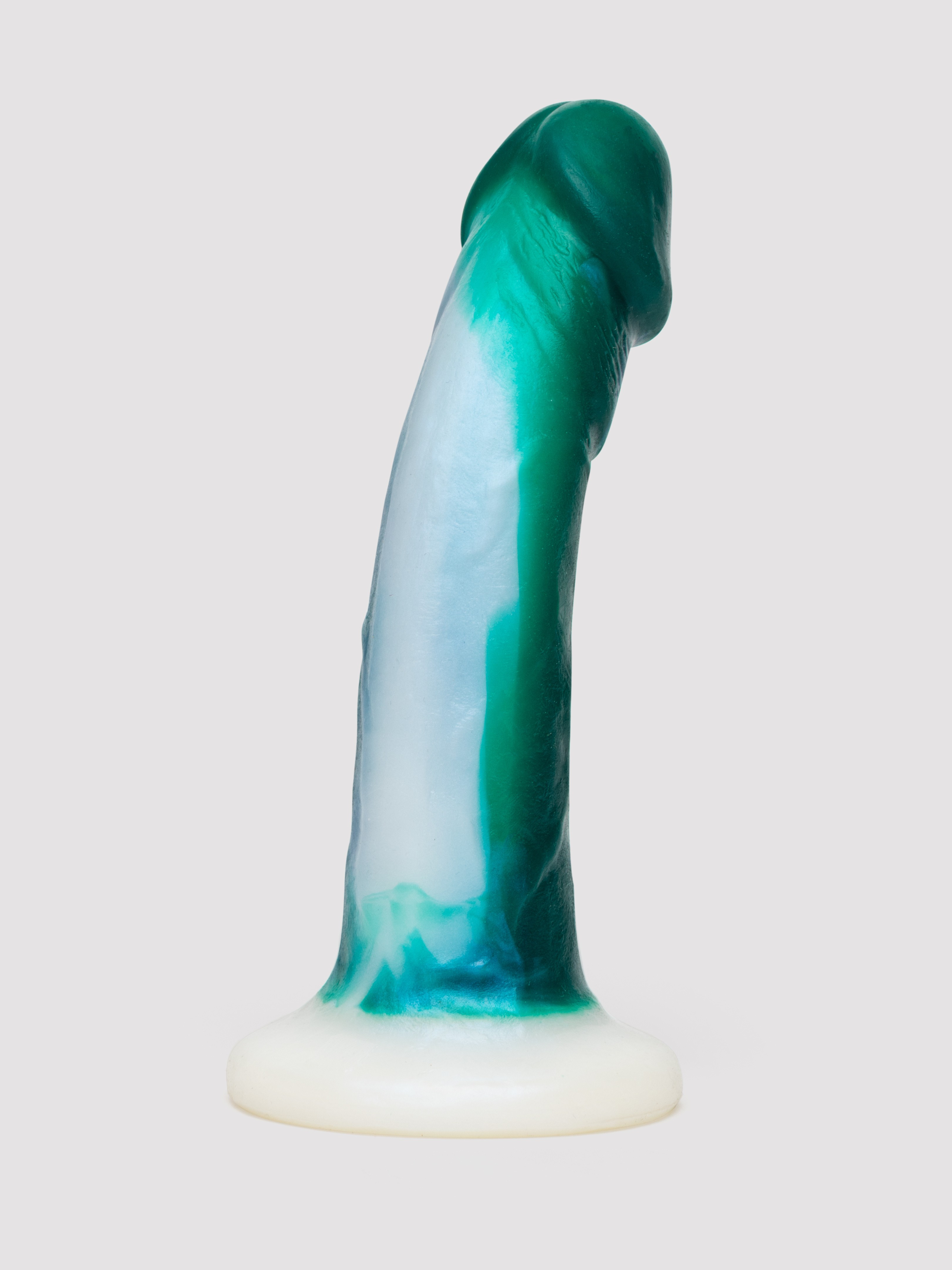 Vixen Mustang VixSkin Clouds Green 6.5 Inch Dildo, Green, hi-res