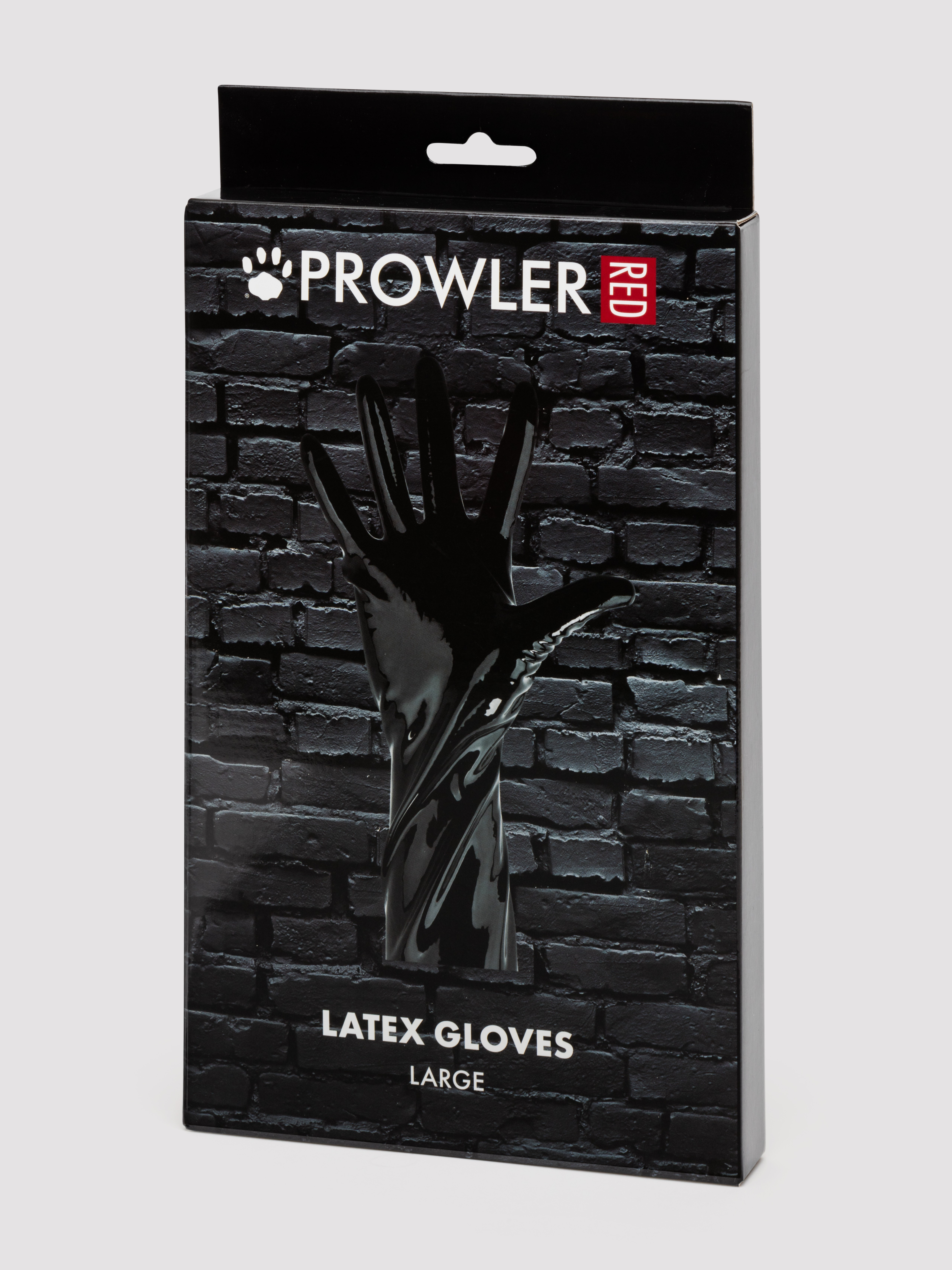 Prowler RED Black Latex Fisting Gloves , Black, hi-res