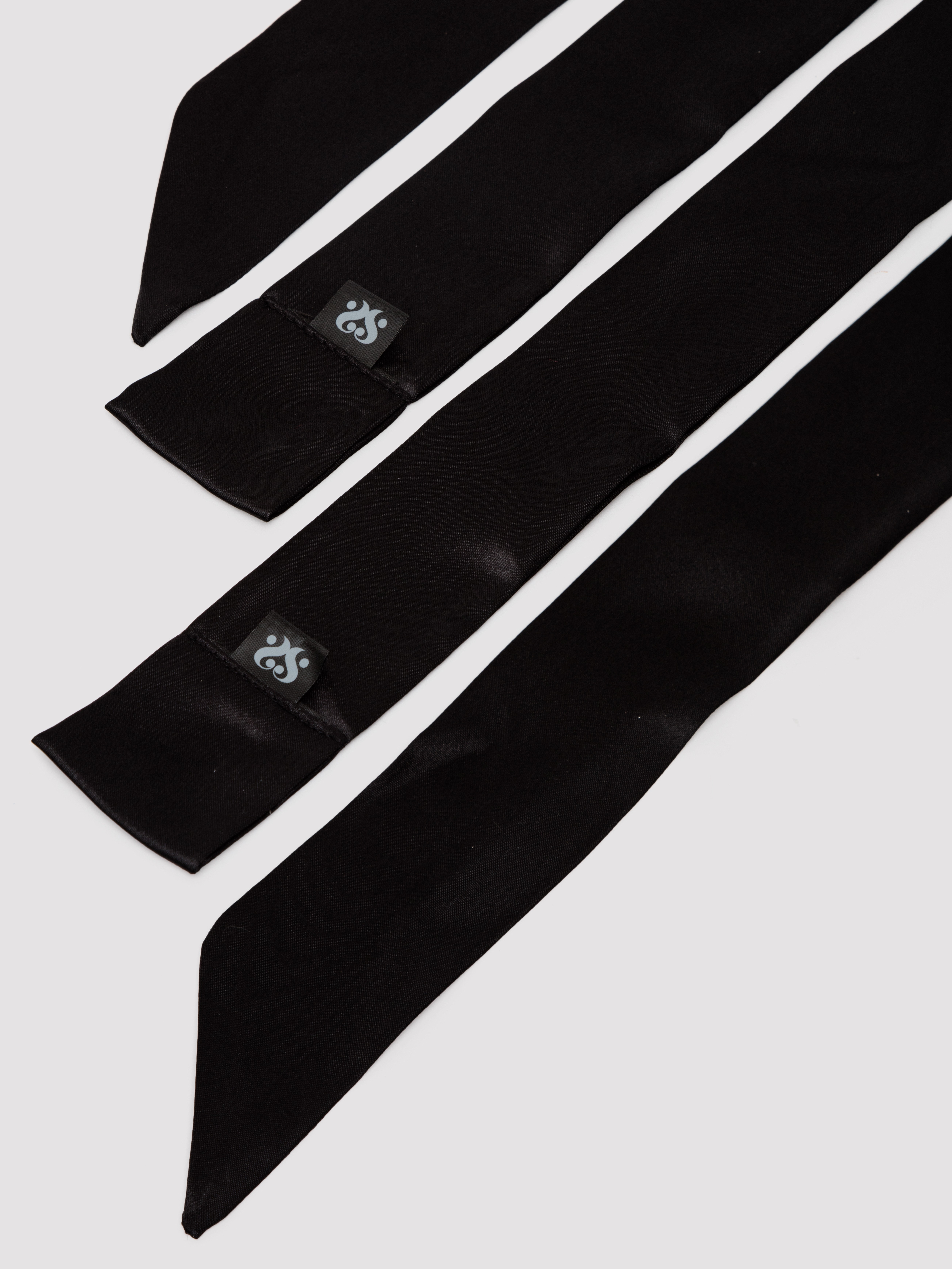 SEI MIO Nights in Tied Satin Silk Sash Restraint, Black, hi-res