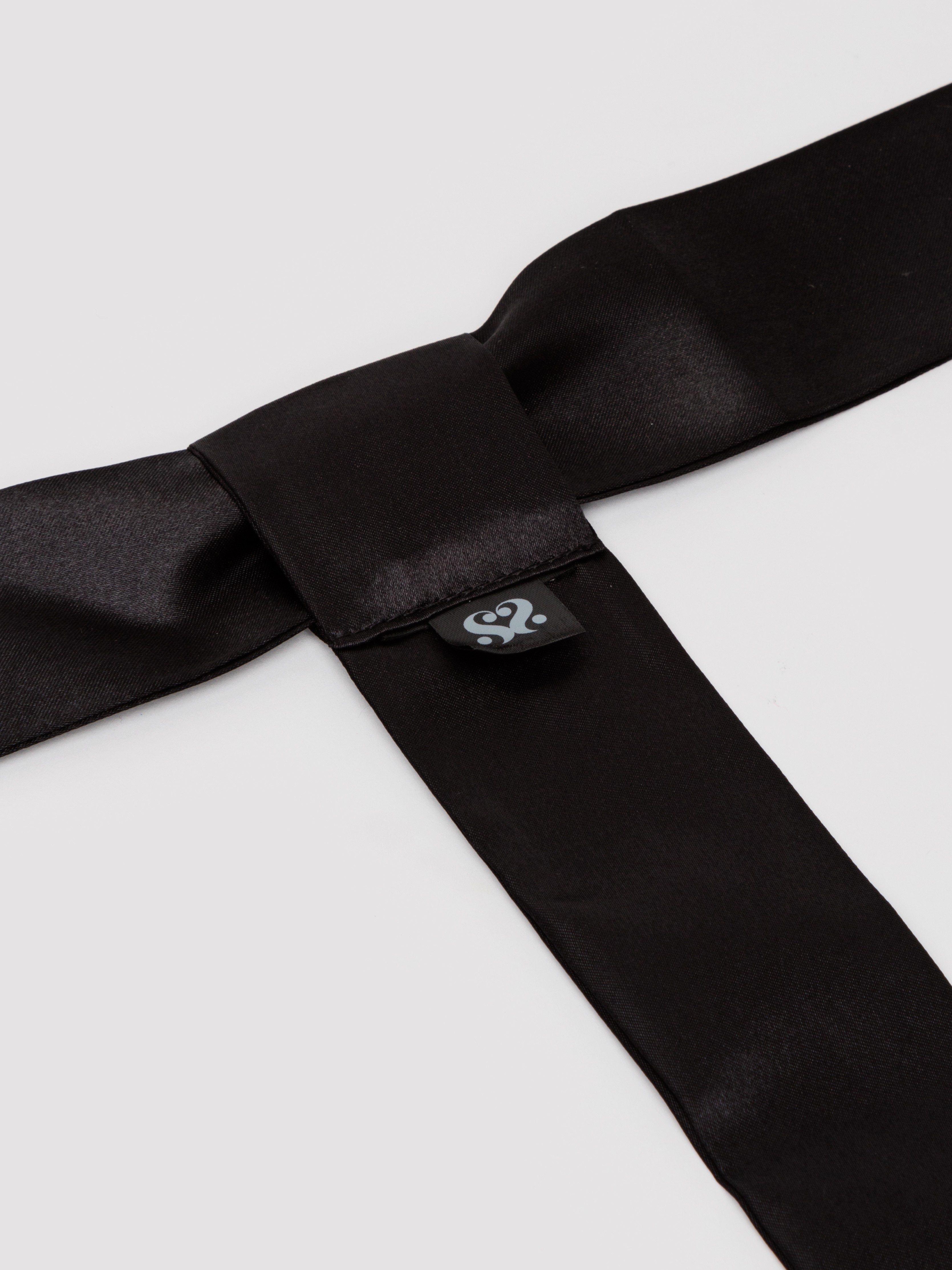 SEI MIO Nights in Tied Satin Silk Sash Restraint, Black, hi-res