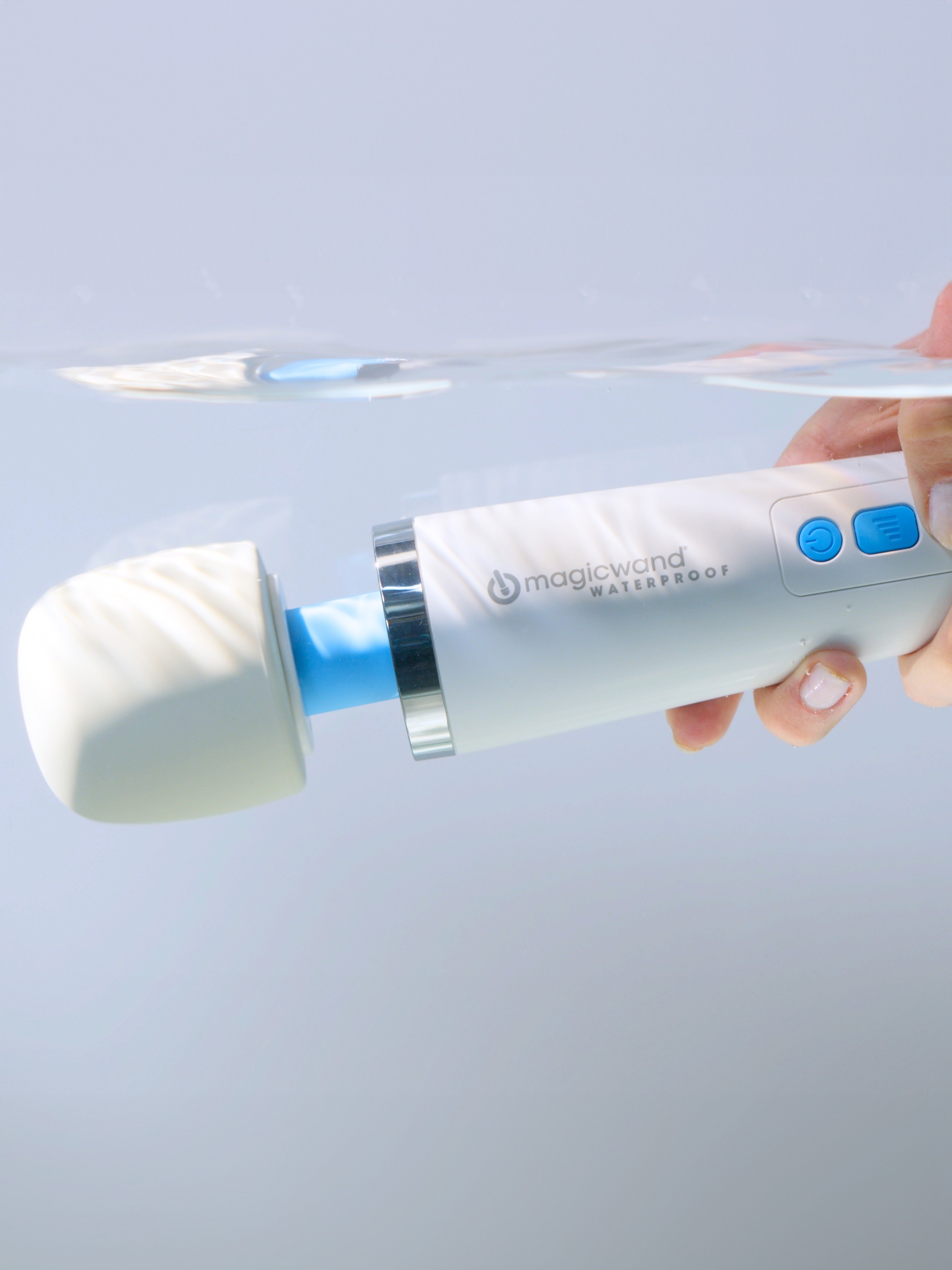 Magic Wand Waterproof Rechargeable Extra Powerful Wand Massager, White, hi-res