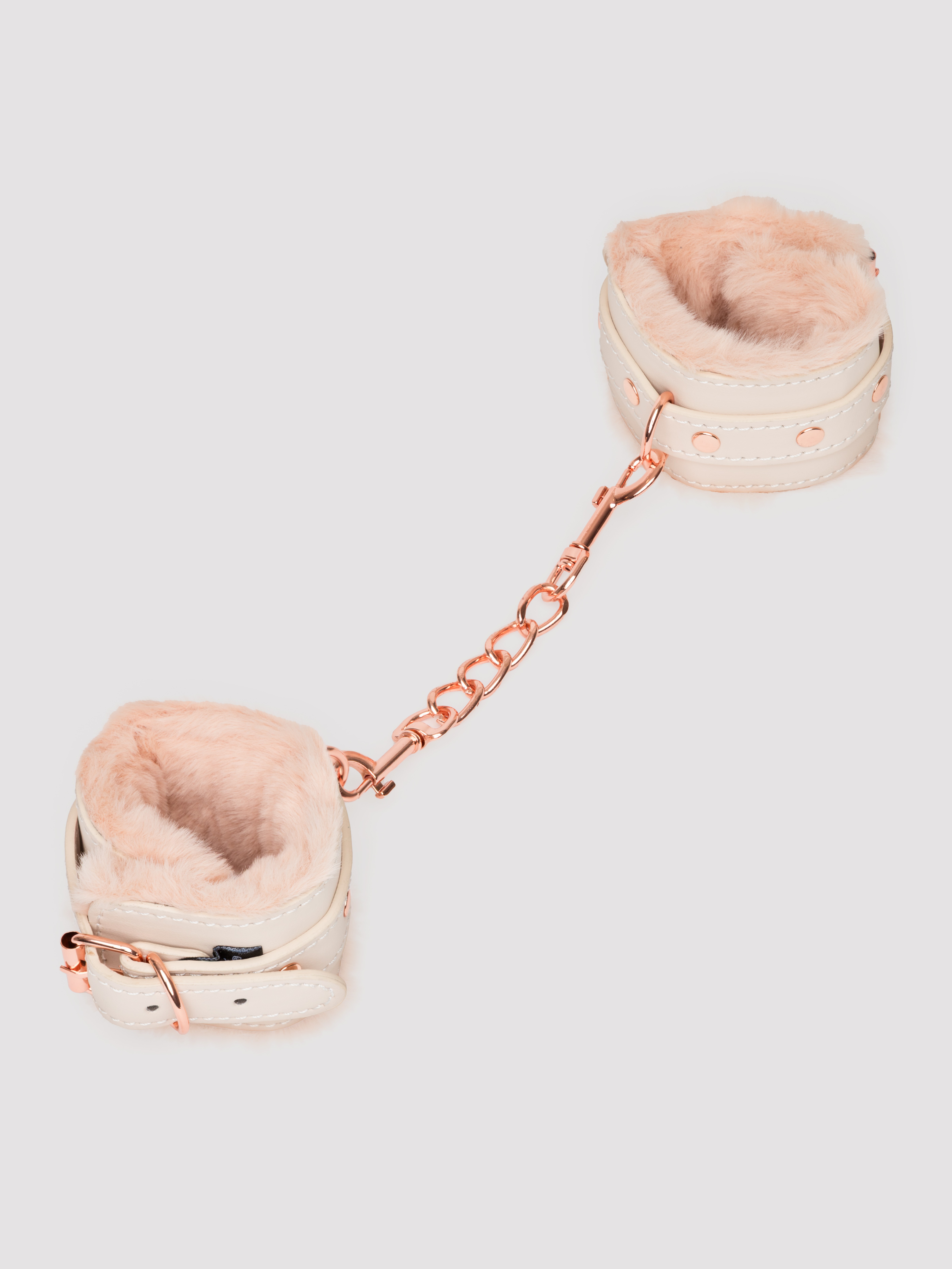 Sportsheets Peaches 'n CreaMe Fur Handcuff Set, Pink, hi-res