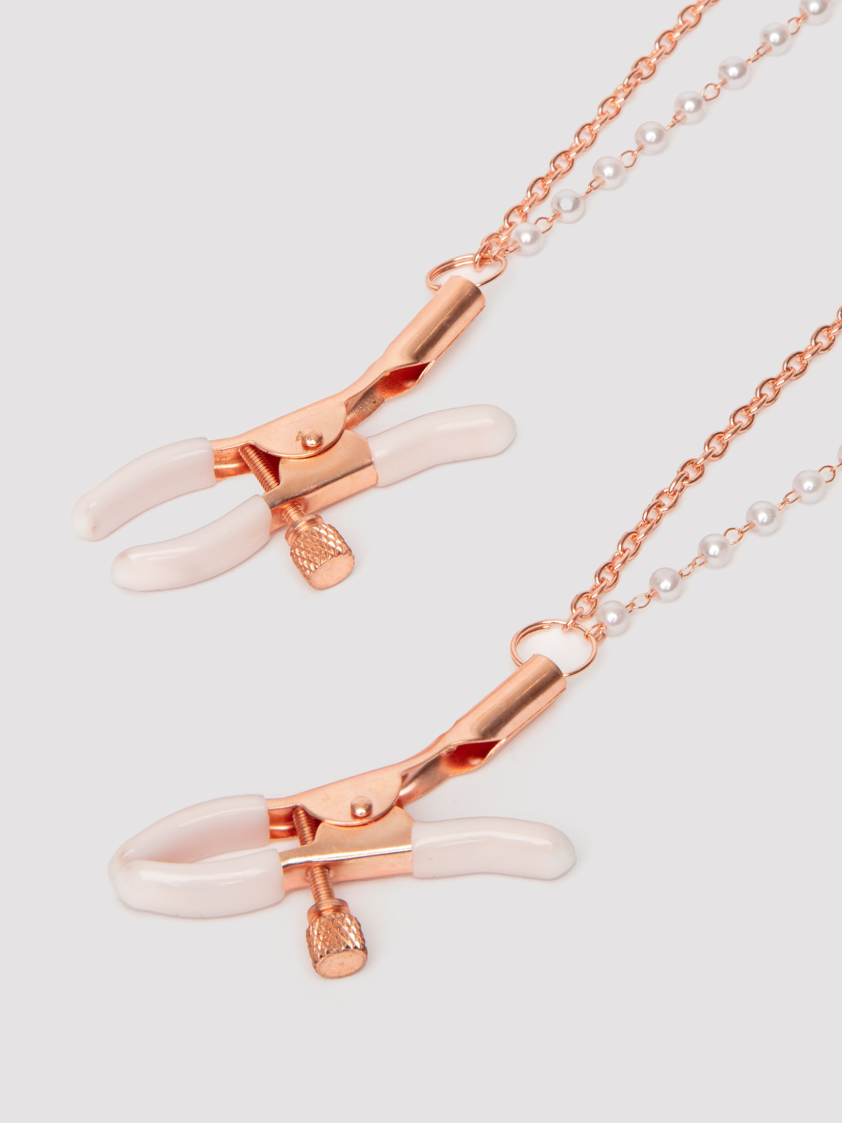 Sportsheets Peaches 'n CreaMe Faux Leather Collar and Nipple Clamps, Pink, hi-res