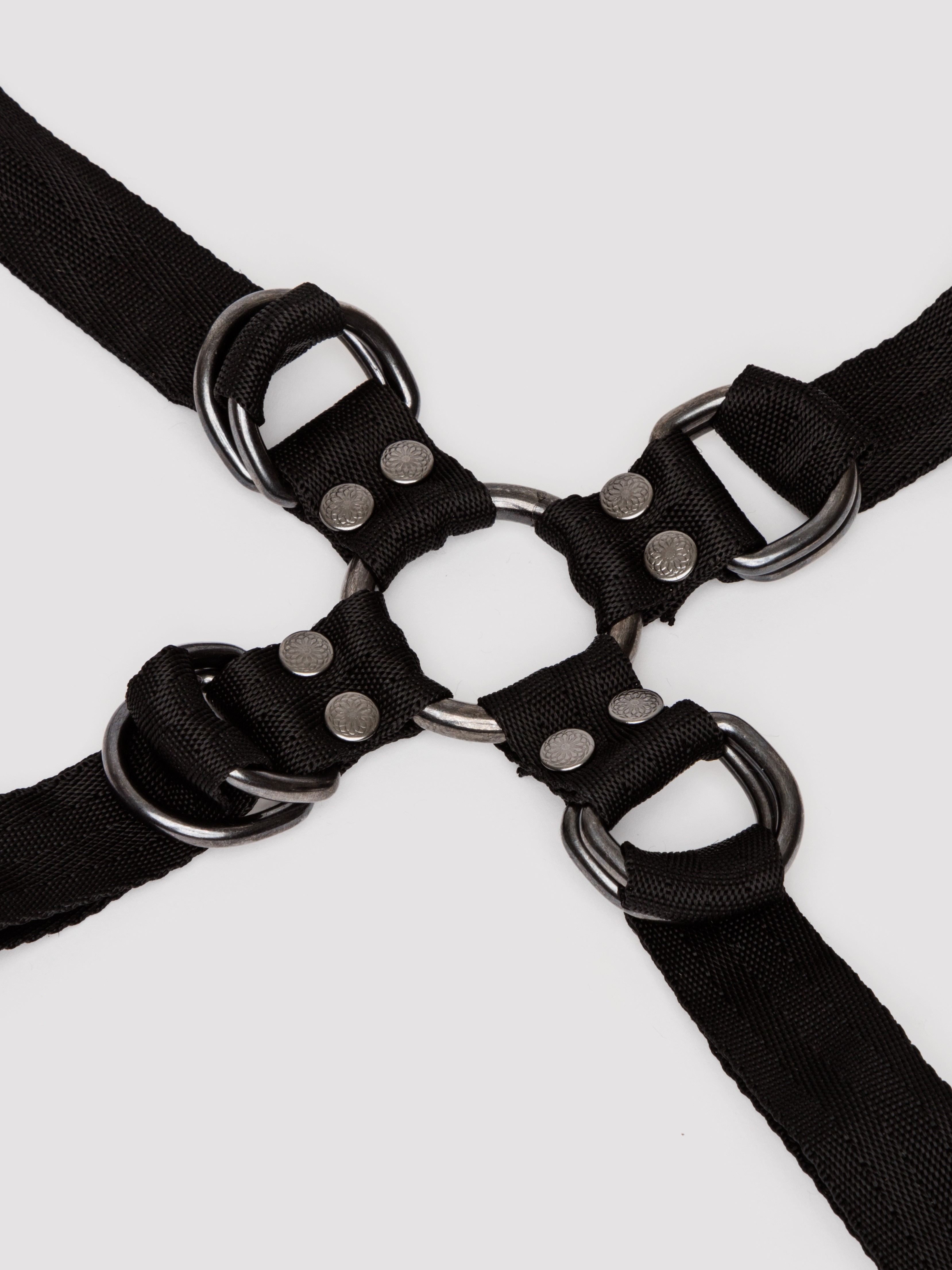 Sportsheets Velvet Noir Adjustable Hog Tie and Cuffs Set, Black, hi-res