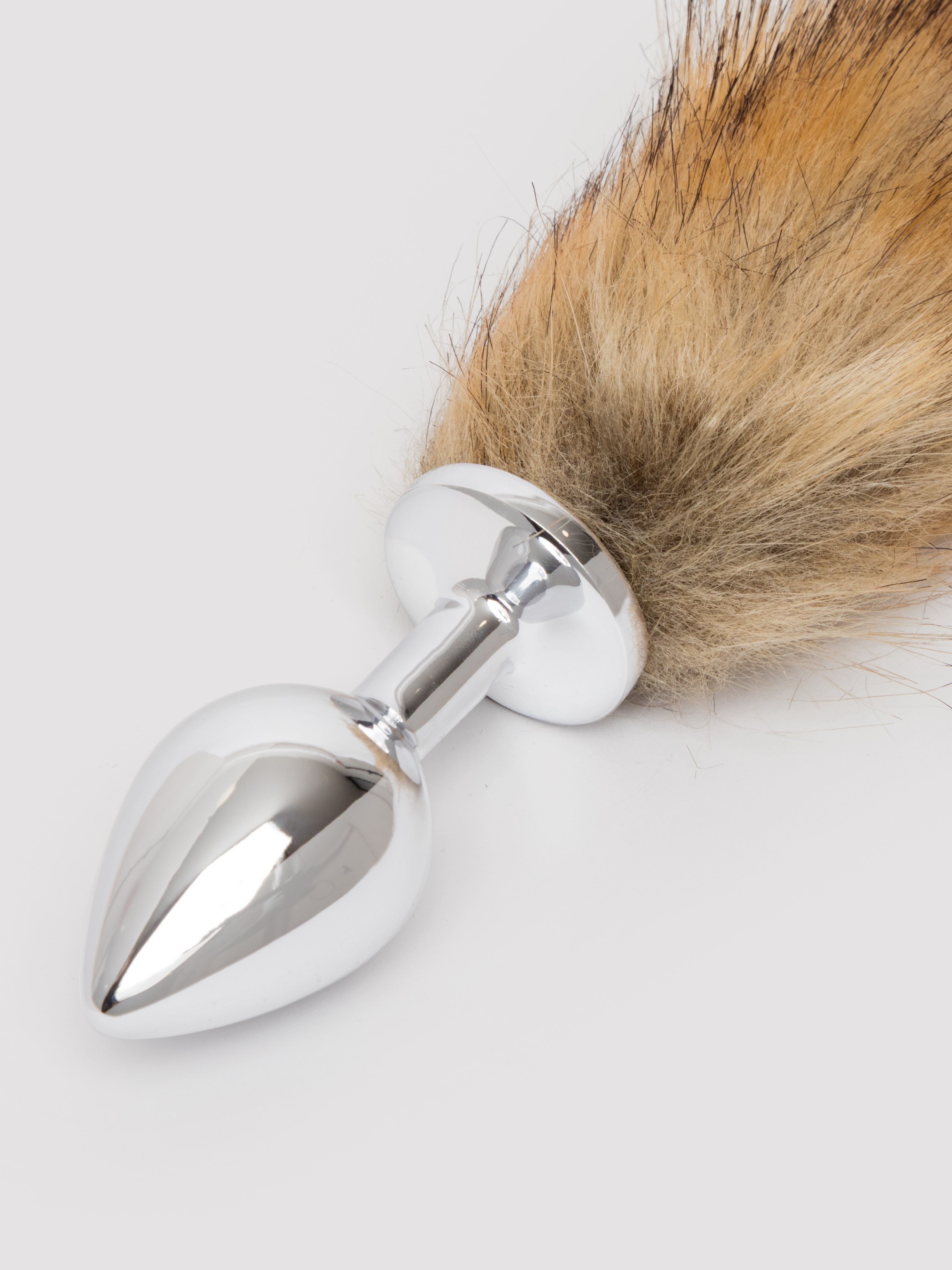 Ouch! Brown Fox Tail Metal Butt Plug, , hi-res